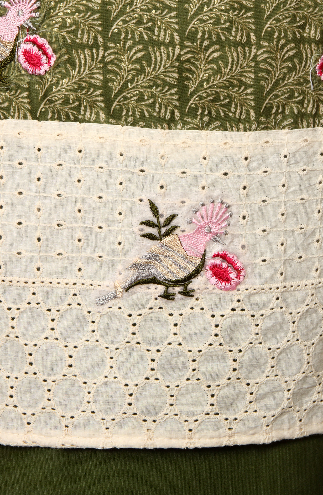 Green Cotton Salwar Kameez with Beautiful Dupatta - 959-EVA-1C