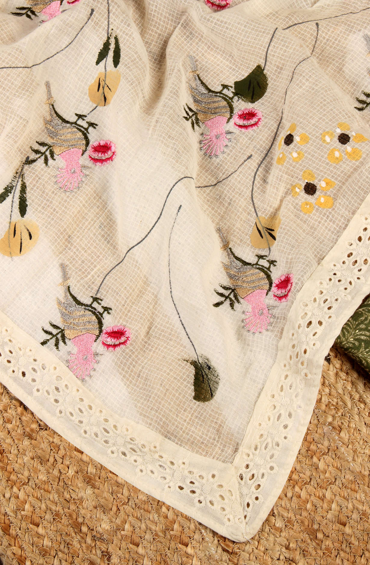 Green Cotton Salwar Kameez with Beautiful Dupatta - 959-EVA-1C