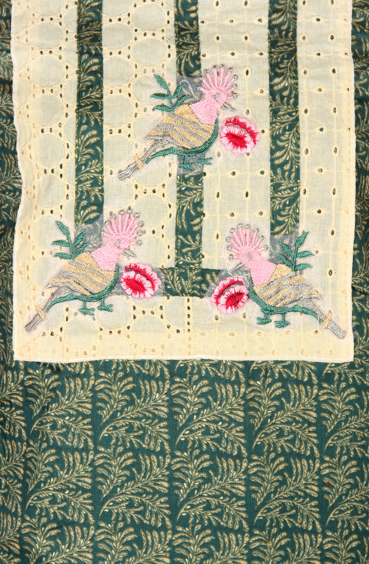 Bottle Green Cotton Salwar Kameez with Beautiful Dupatta - 959-EVA-1D