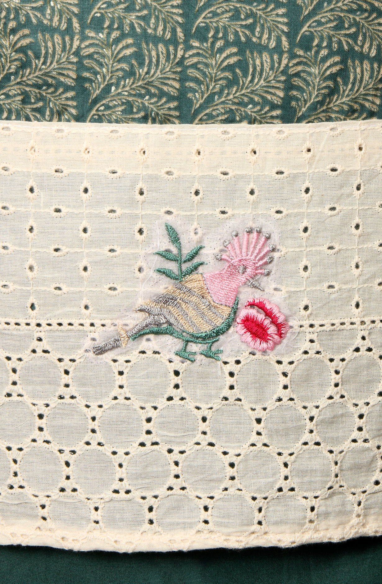 Bottle Green Cotton Salwar Kameez with Beautiful Dupatta - 959-EVA-1D