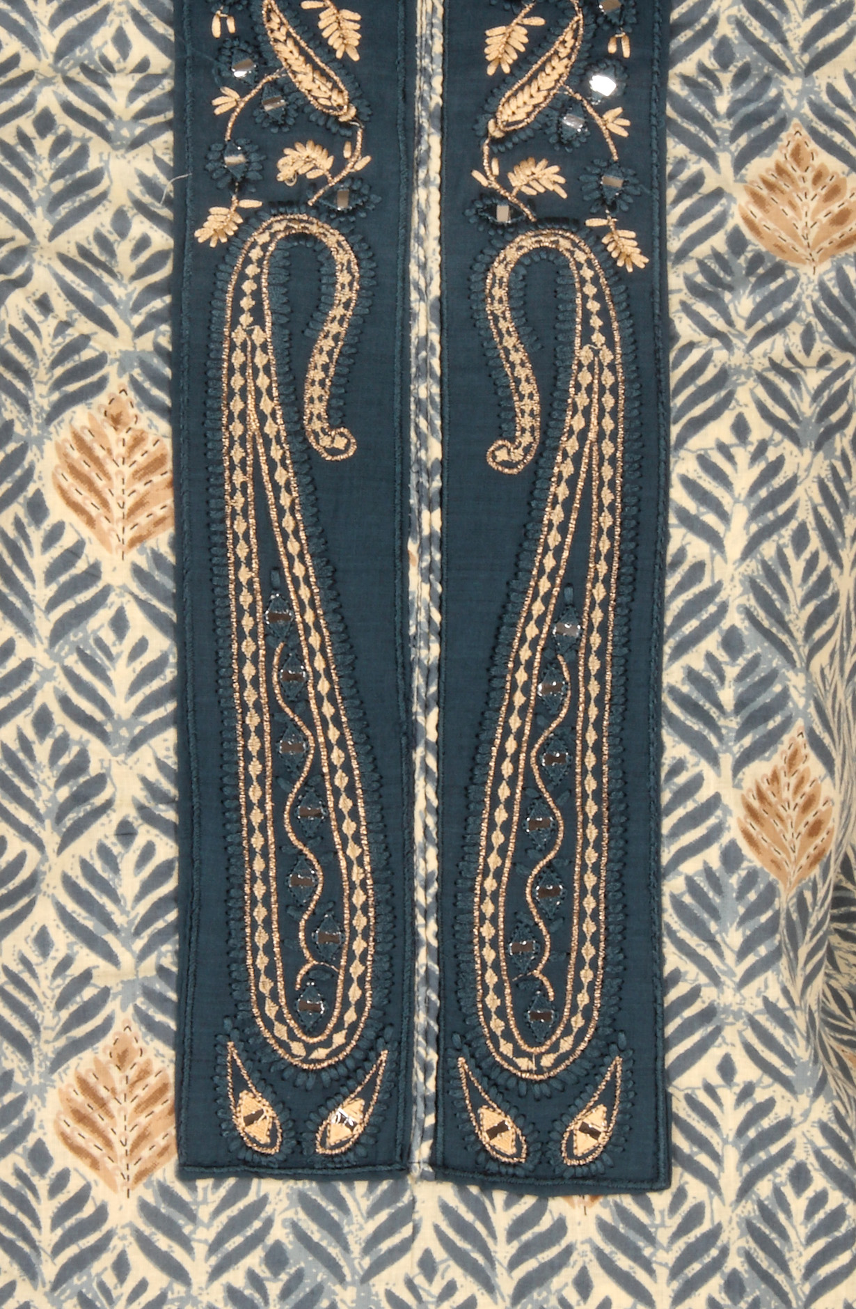 Multi-coloured Cotton Unstitched Salwar Suit with Dupatta - 959-GOLDKERI