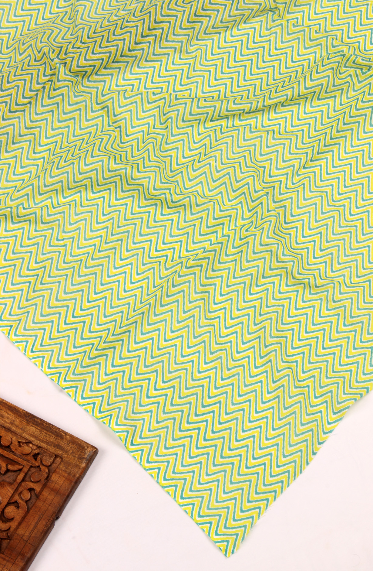 Lime Cotton Unstitched Salwar Suit with Dupatta - 959-PARROT