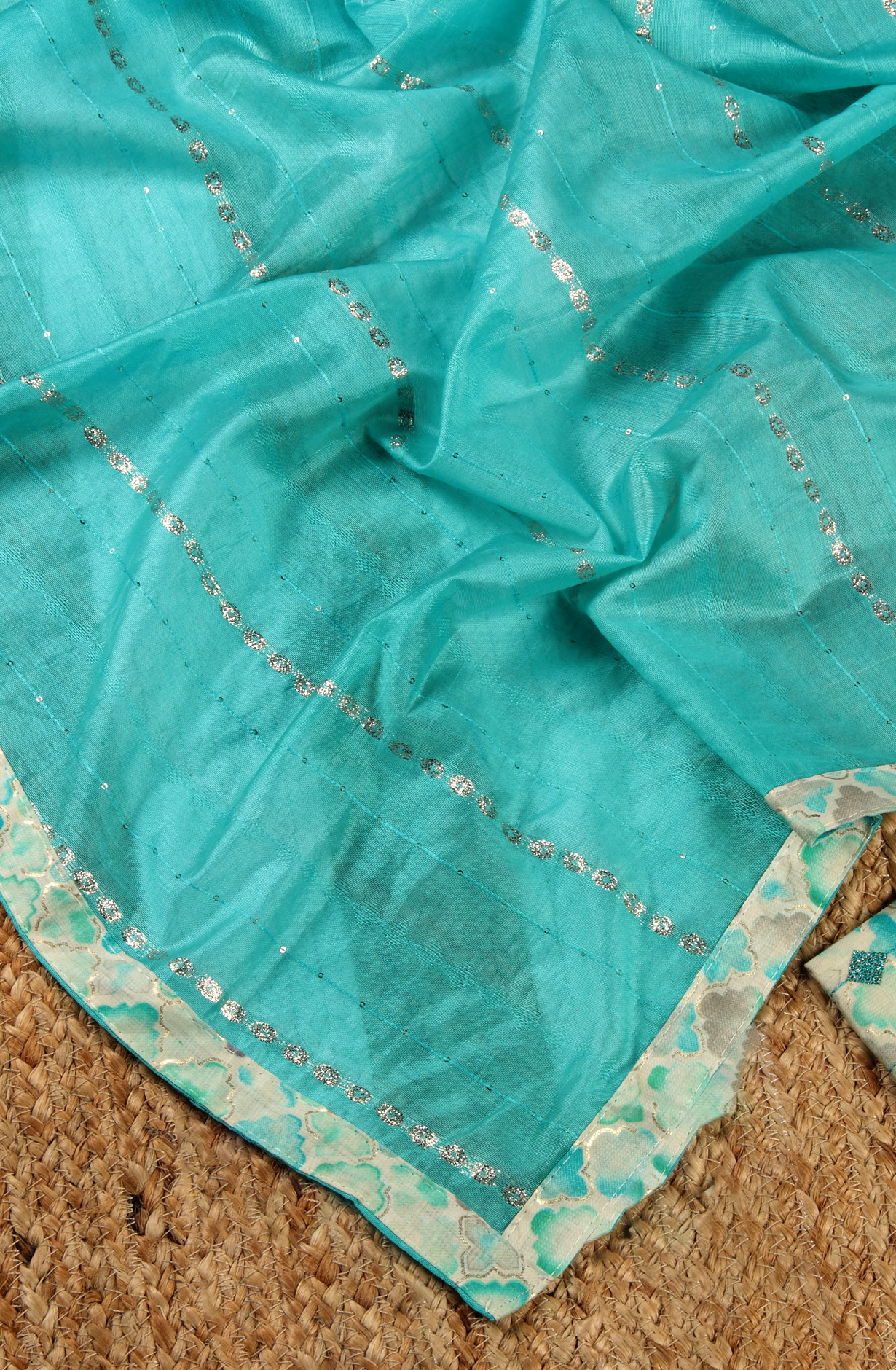 Firozi Cotton Salwar Kameez with Trendy Dupatta - 959-RUTVI-1A