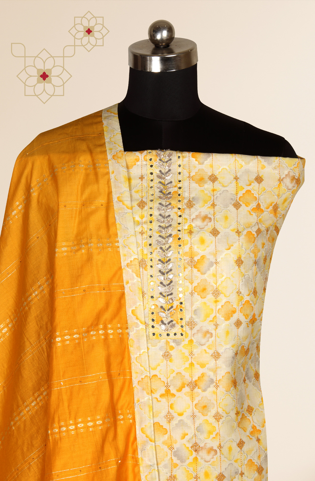 Mustard Cotton Salwar Kameez with Trendy Dupatta - 959-RUTVI-1B