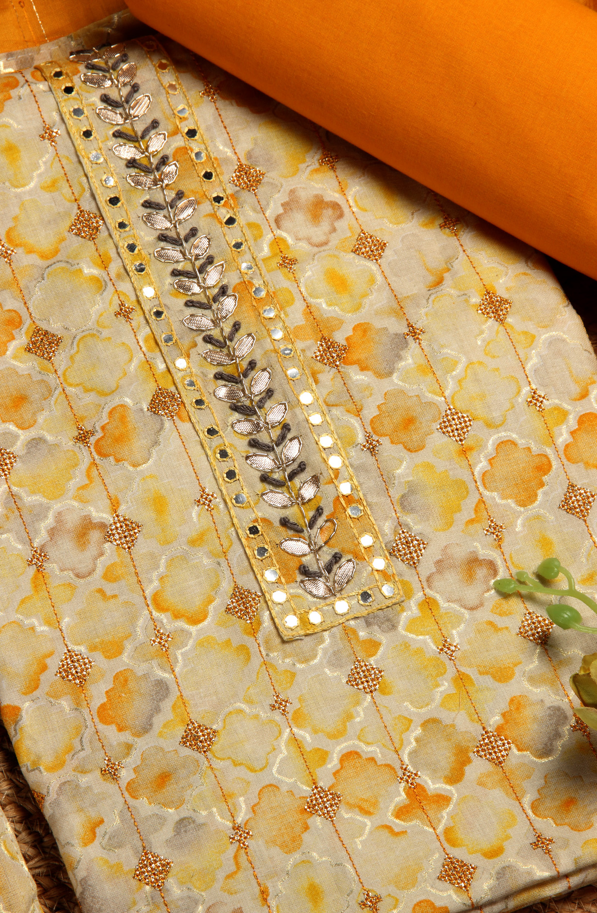 Mustard Cotton Salwar Kameez with Trendy Dupatta - 959-RUTVI-1B