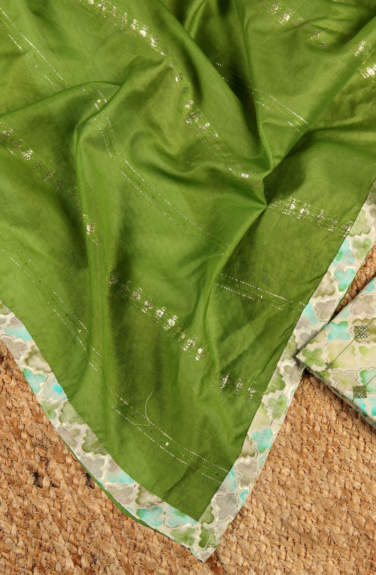 Green Cotton Salwar Kameez with Trendy Dupatta - 959-RUTVI-1C