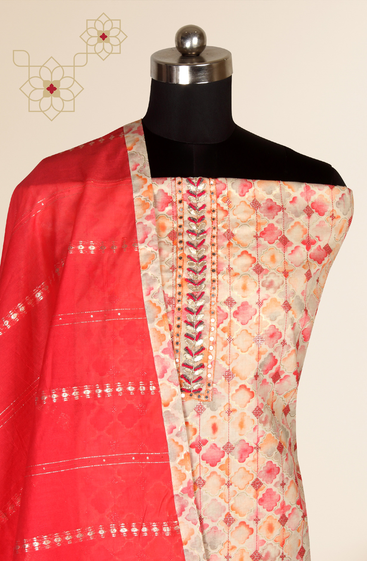 Pink Cotton Salwar Kameez with Trendy Dupatta - 959-RUTVI-1D