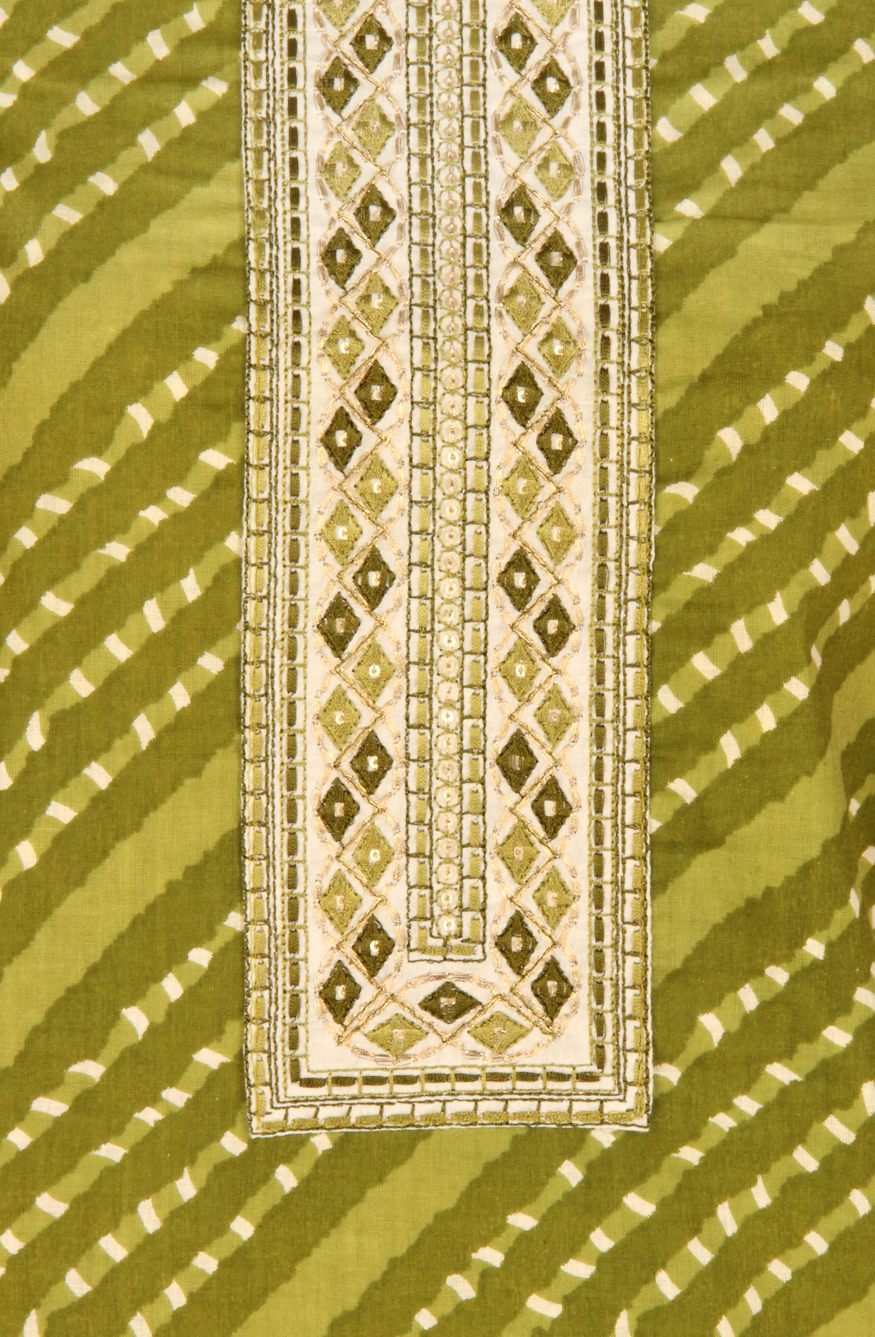 Mehndi Cotton Unstitched Salwar Suit with Kota Dupatta - 959-SAHELI-1B