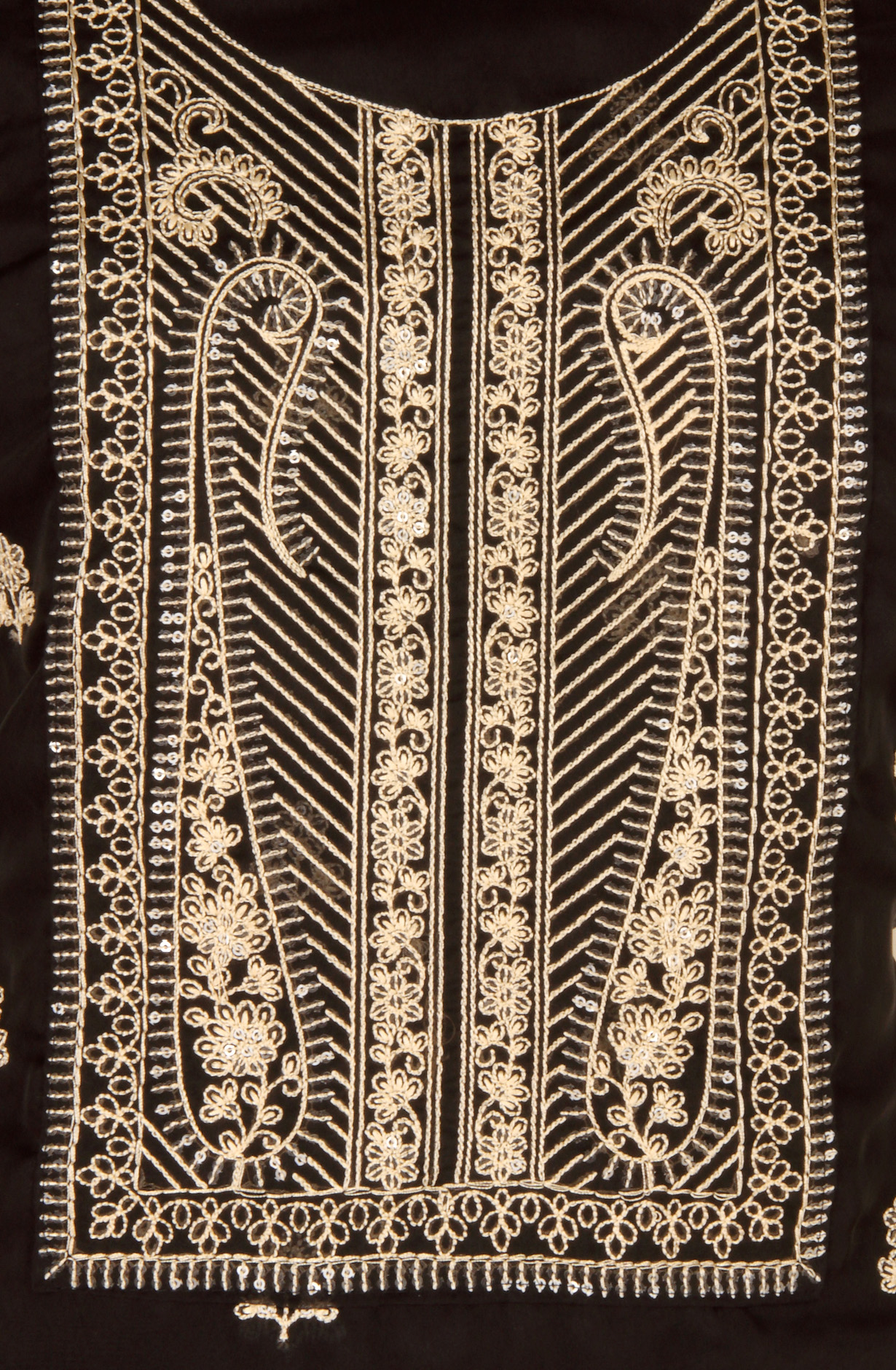 Black Organza Beautiful Embroidered Unstitched Salwar Kameez - 959-VARDHMAN