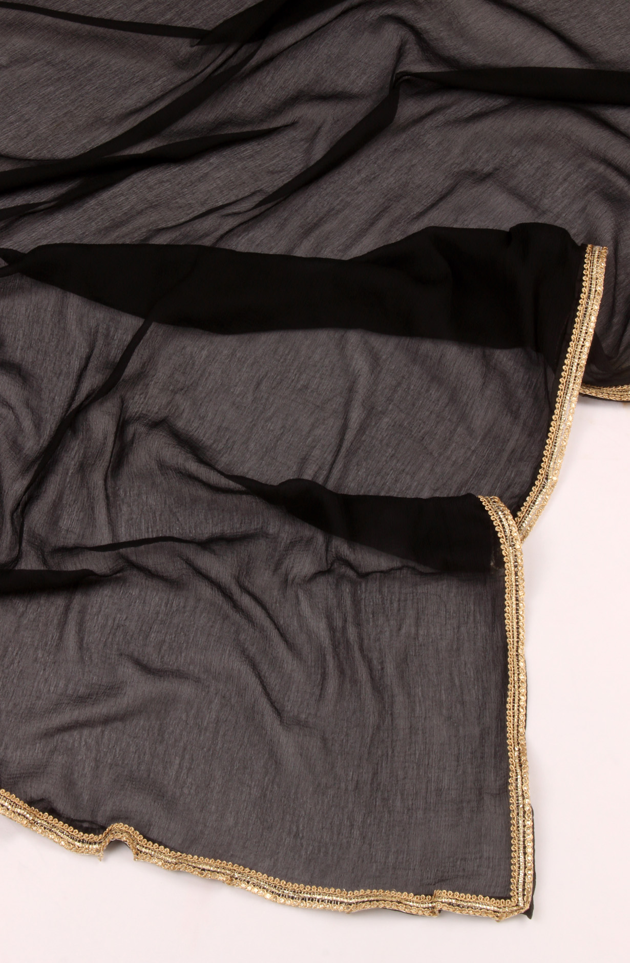 Black Modal Unstitched Salwar Kameez with Chiffon Dupatta - 981-I31