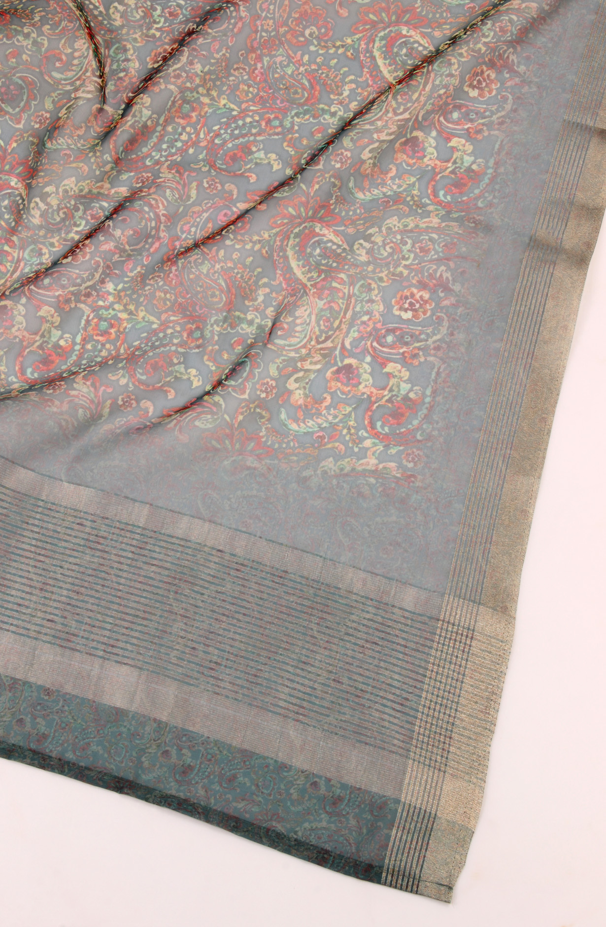 Bottle Green Beautiful Organza Salwar Kameez with Dupatta - 981-NK88A