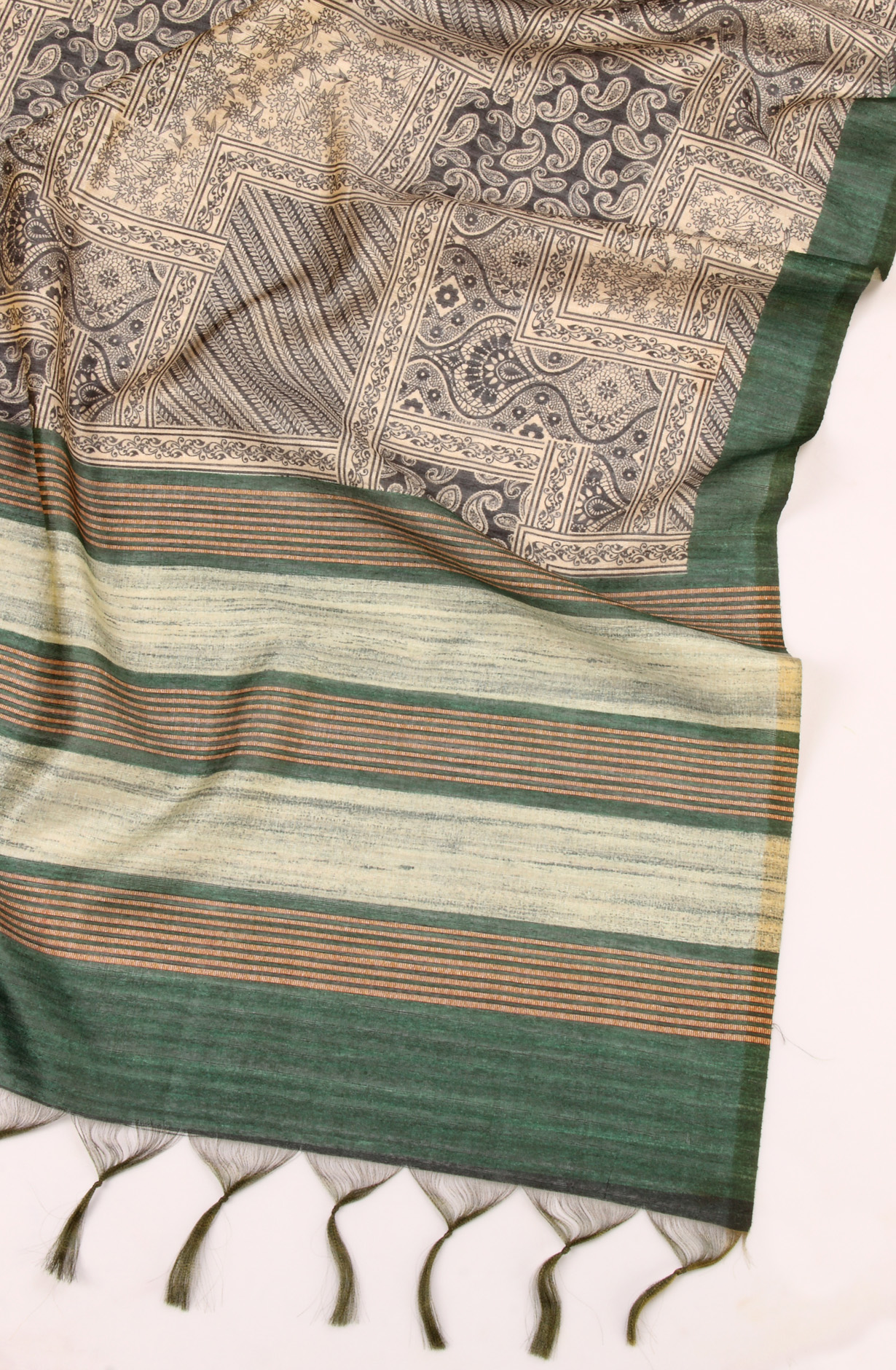 Bottle Green Silk Unstitched Salwar Kameez Festive Wear - 981-P11