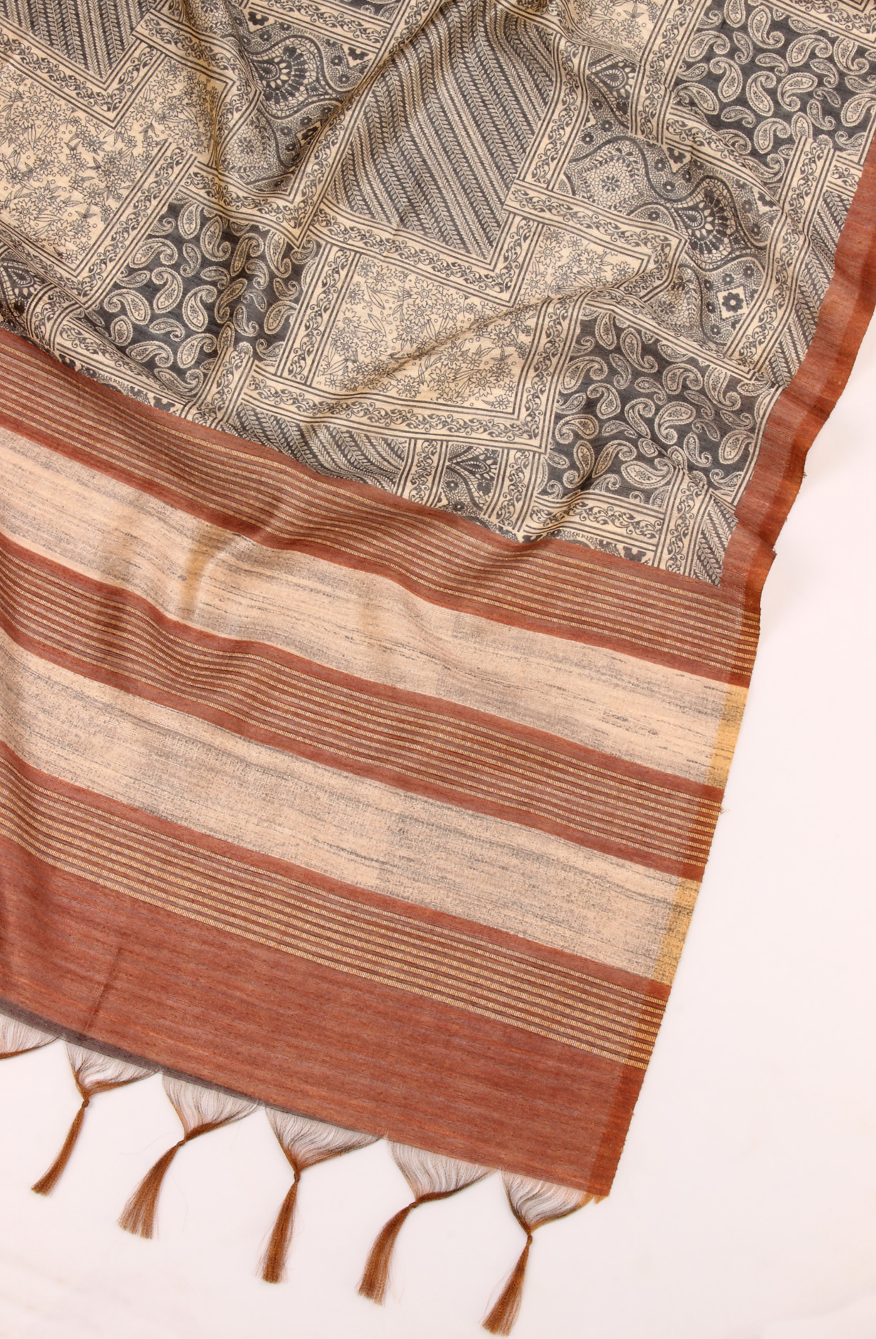 Rust Silk Unstitched Salwar Kameez Festive Wear - 981-P11A