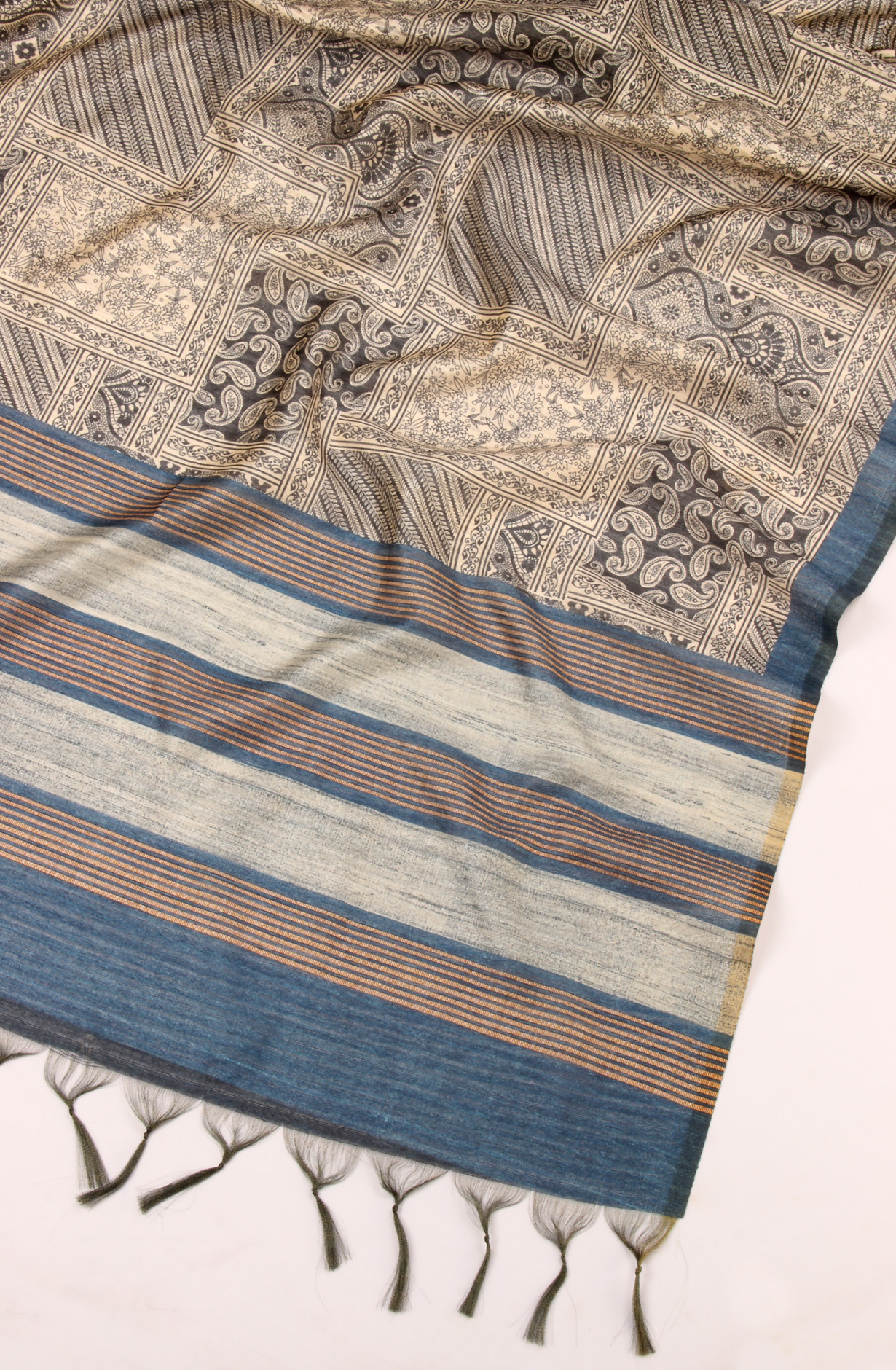 Blue Silk Unstitched Salwar Kameez Festive Wear - 981-P11C