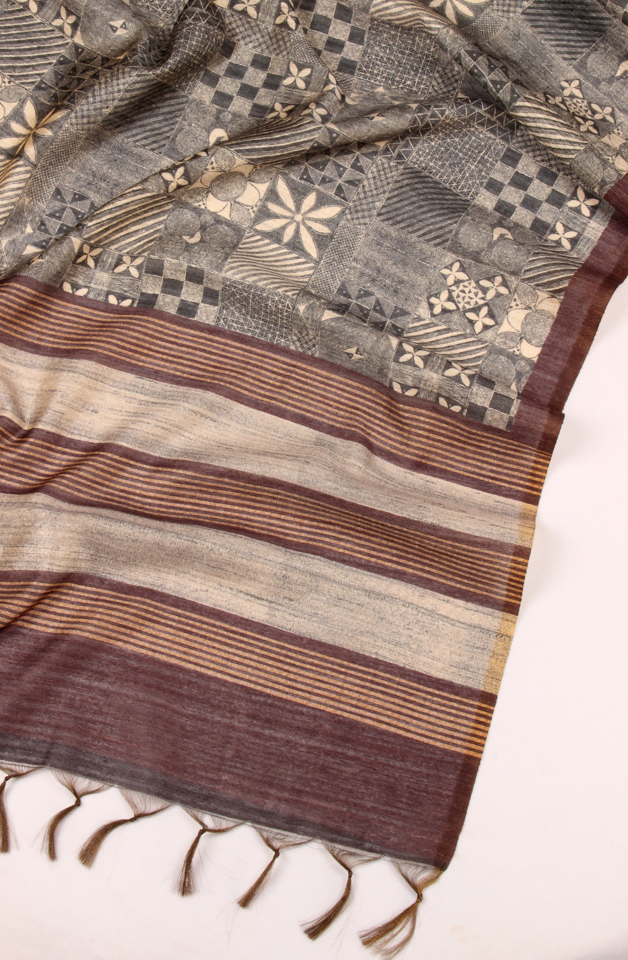 Coffee Silk Unstitched Salwar Suit Festive Wear - 981-P9A