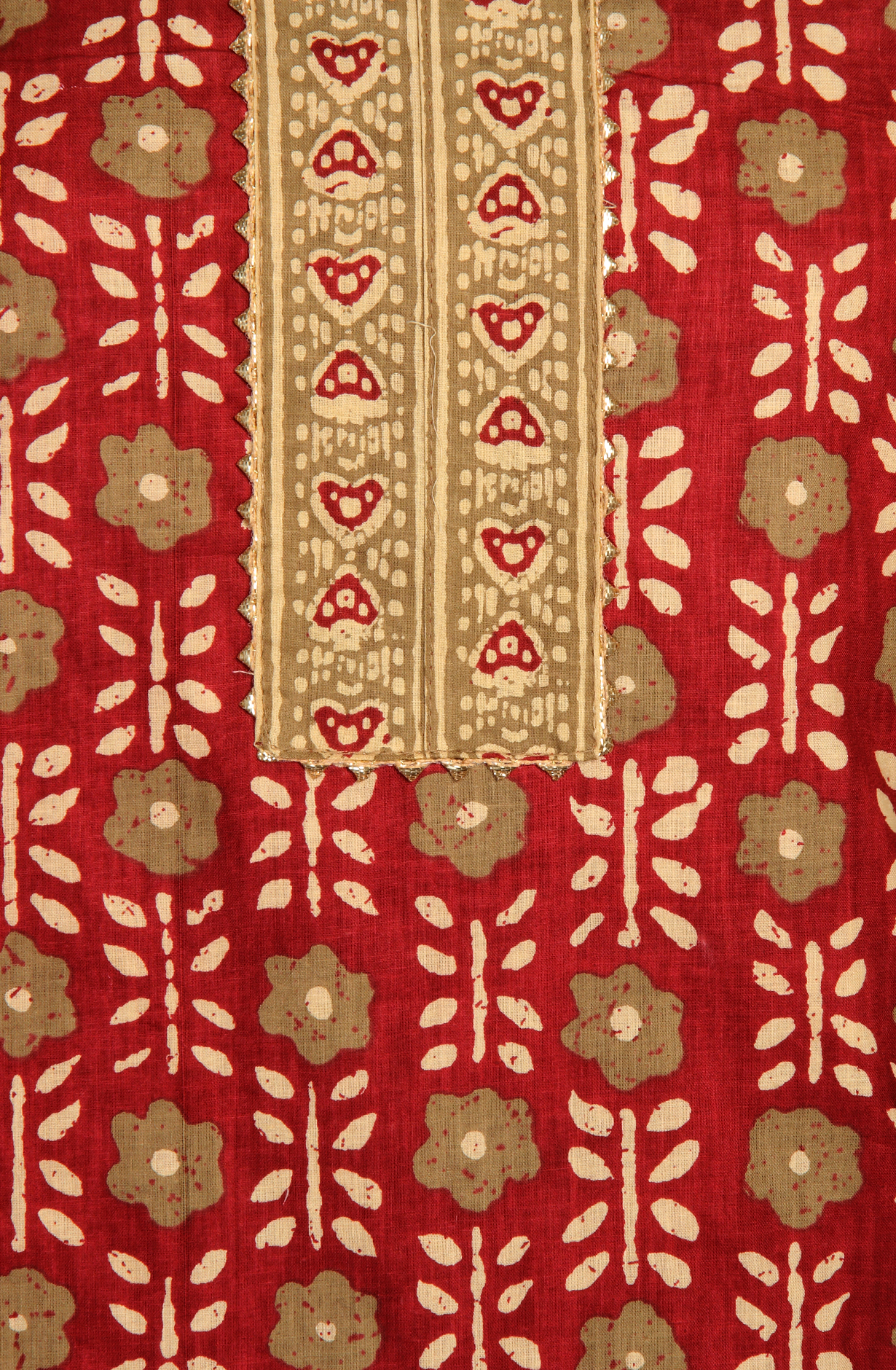 Maroon Cotton Printed Salwar Suit with Dupatta - 983-3508-14A