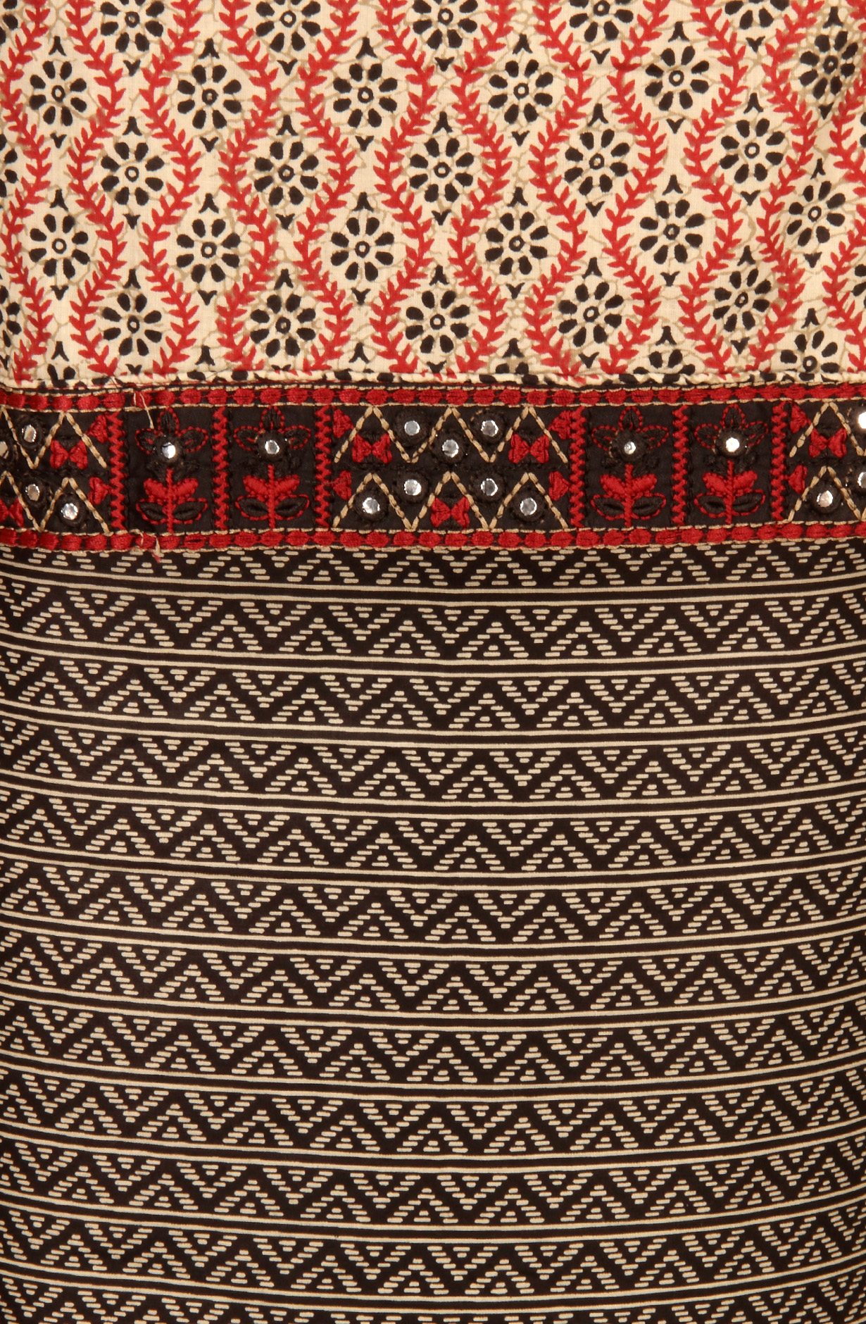 Multi-coloured Cotton Printed Salwar Suit with Dupatta - 983-3540