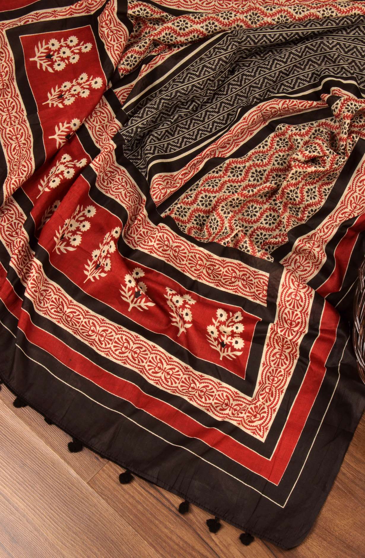 Multi-coloured Cotton Printed Salwar Suit with Dupatta - 983-3540