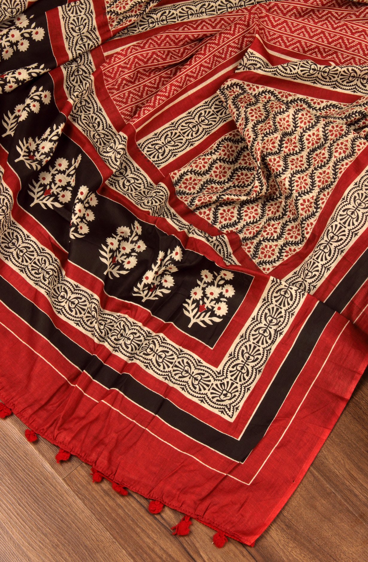 Multi-coloured Cotton Printed Salwar Kameez with Dupatta - 983-3540A