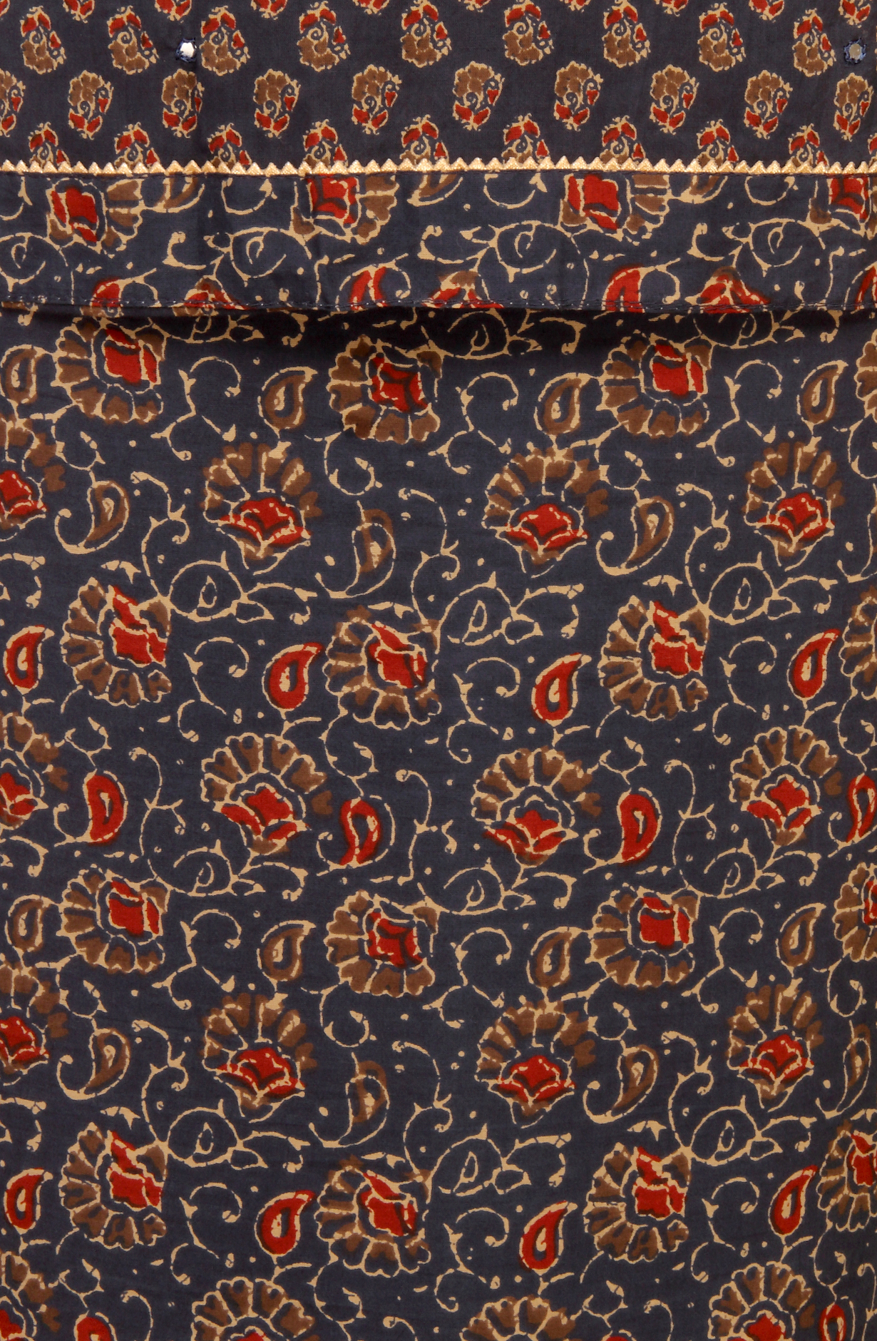 Blue Cotton Unstitched Printed Salwar Dress Material - 983-3742-02A