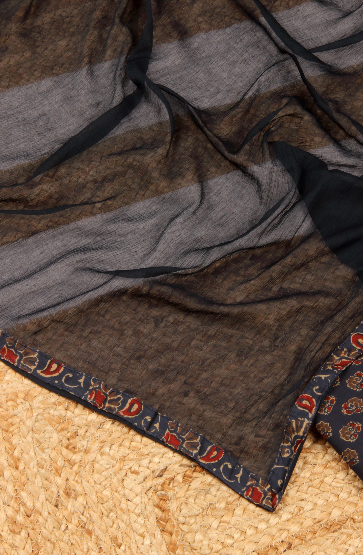 Blue Cotton Unstitched Printed Salwar Dress Material - 983-3742-02A