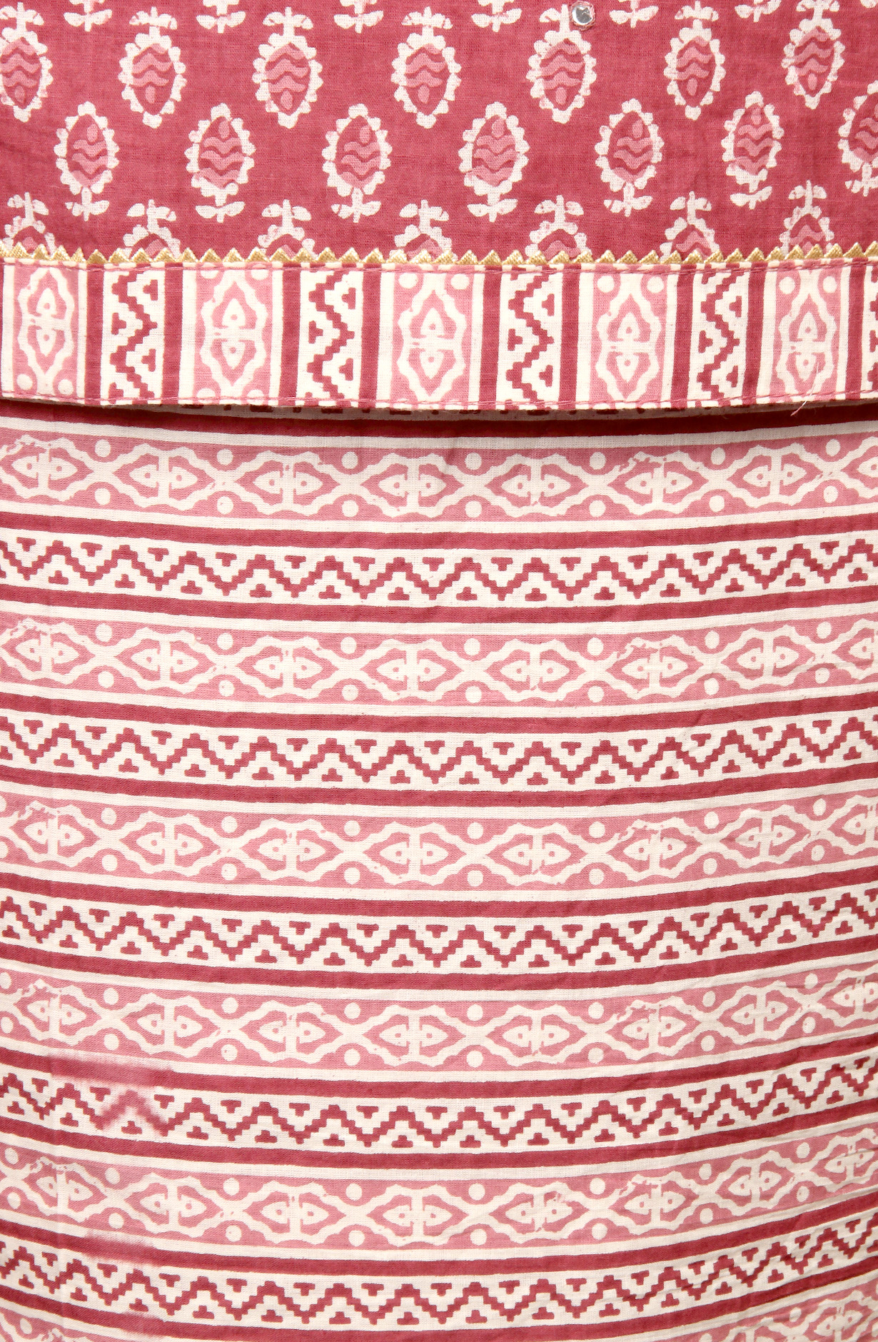 Mauve Cotton Printed Salwar Suit with Chiffon Dupatta - 983-3742-40A