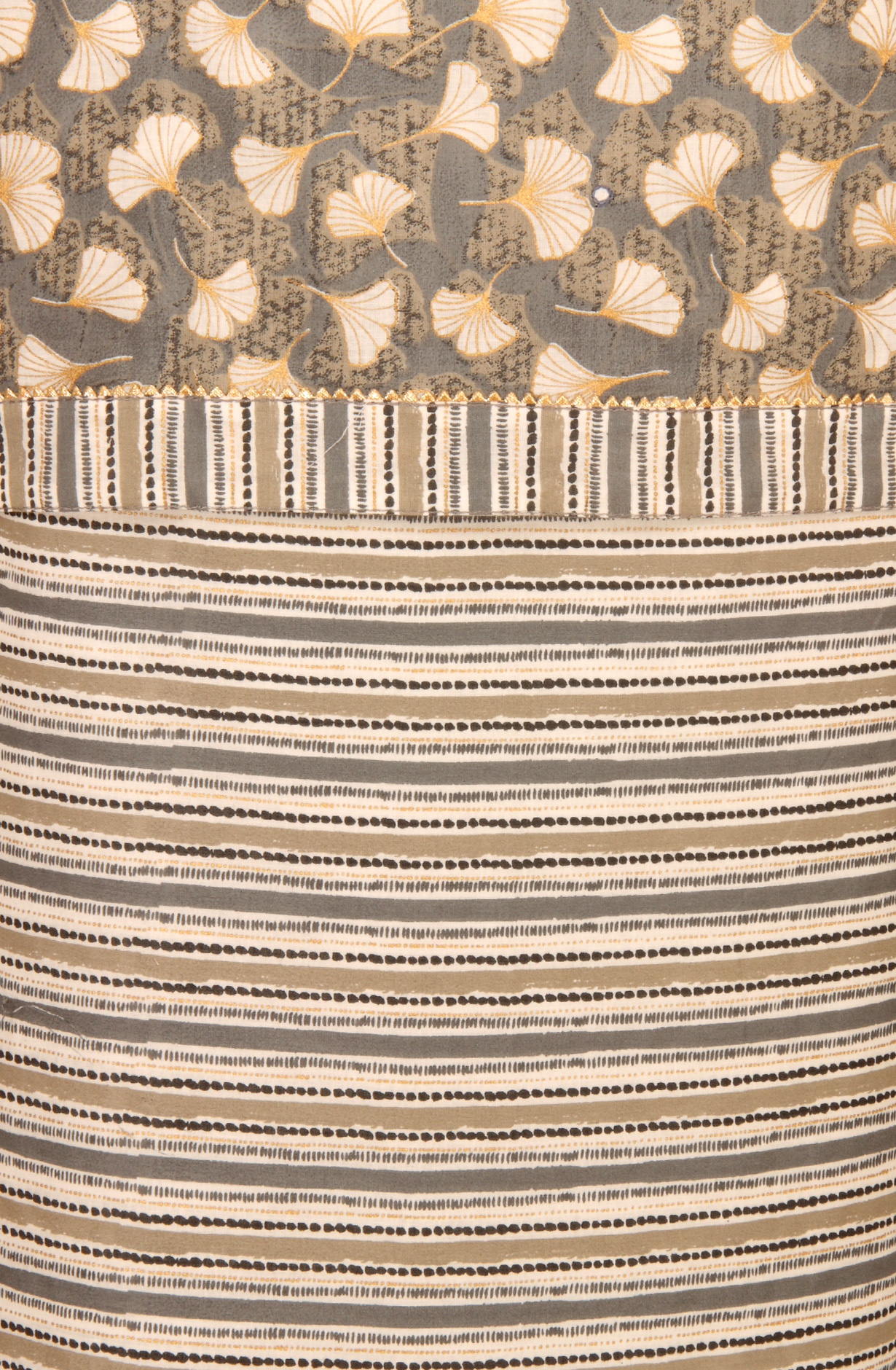 Grey Cotton Printed Salwar Suit with Chiffon Dupatta - 983-3742-53C