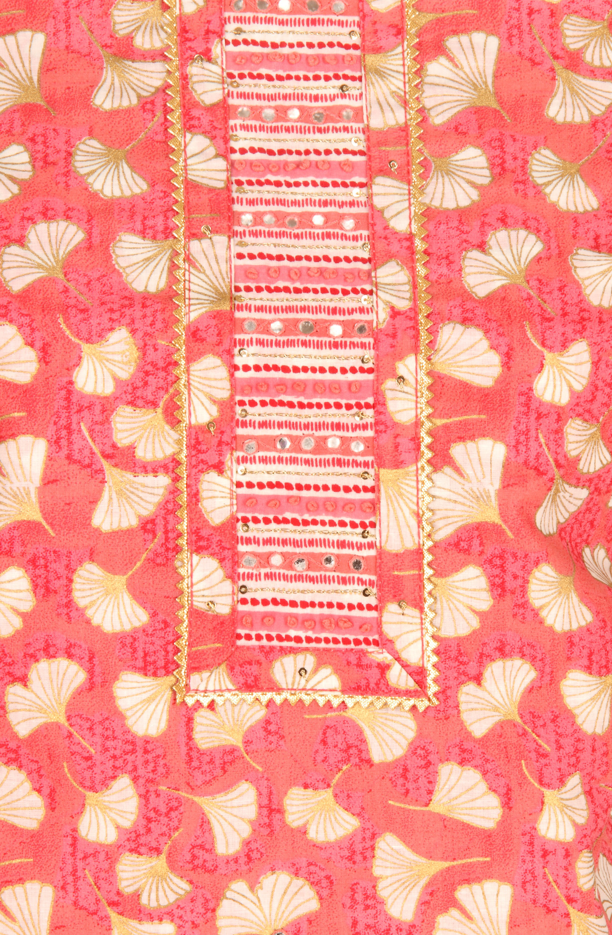 Pink Cotton Printed Salwar Suit with Chiffon Dupatta - 983-3742-53D