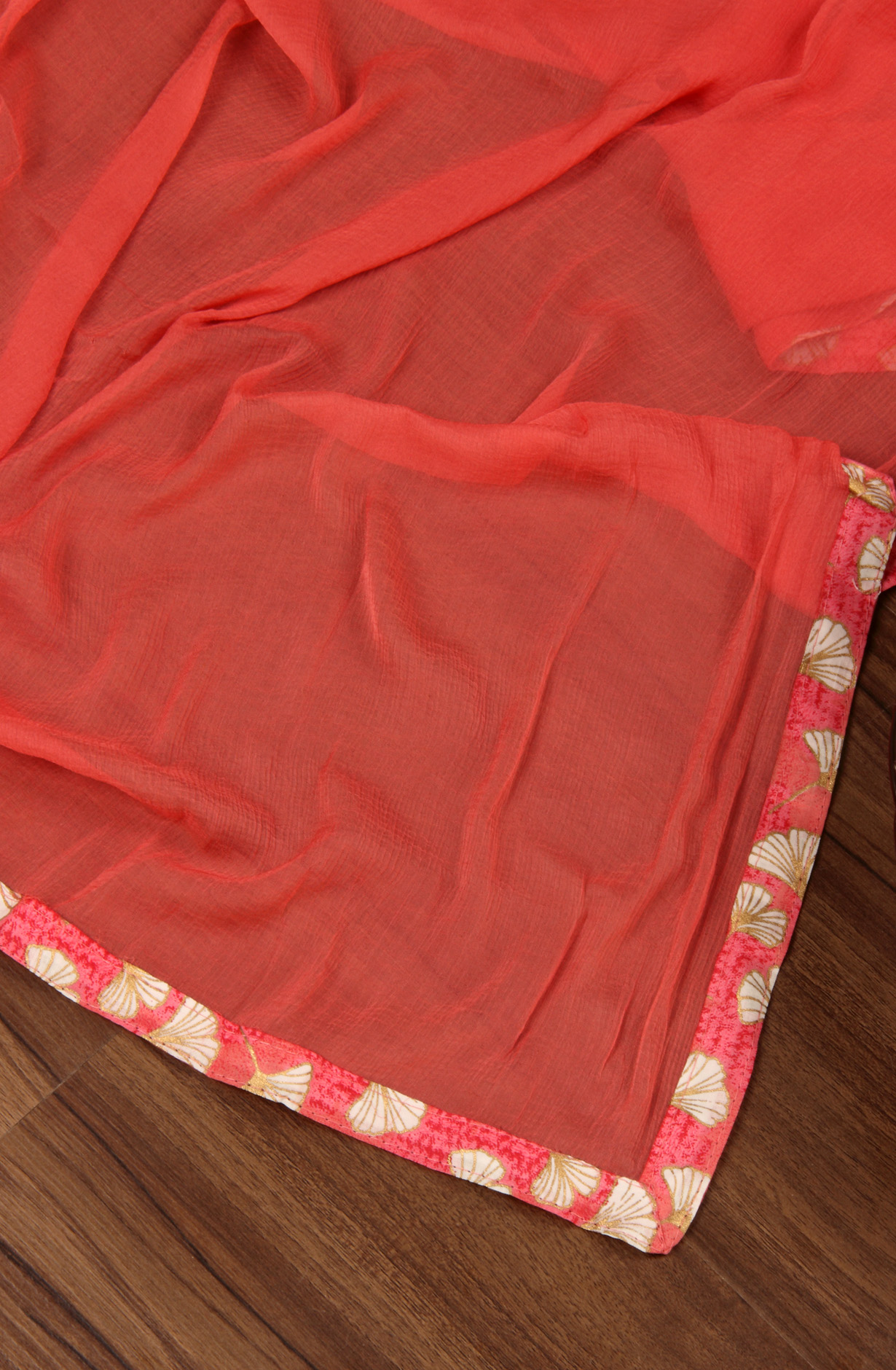 Pink Cotton Printed Salwar Suit with Chiffon Dupatta - 983-3742-53D