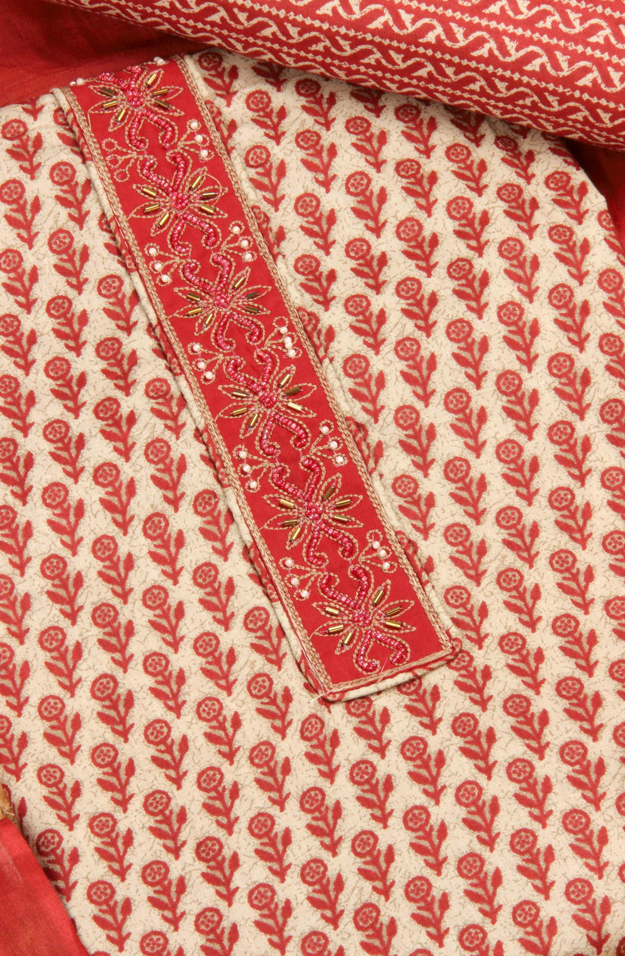 Maroon Cotton Printed Salwar Suit with Dupatta - 983-4126