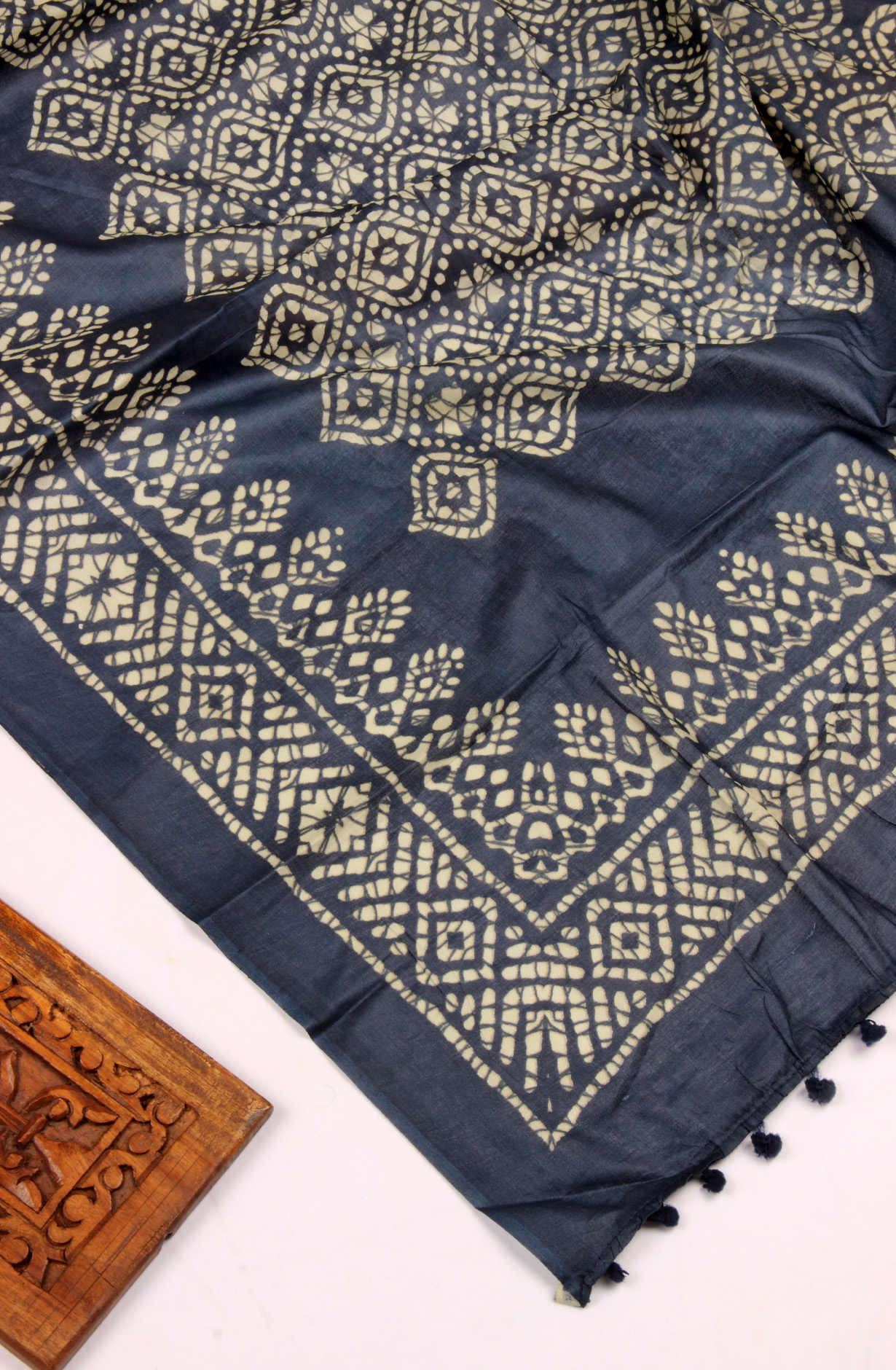 Blue Cotton Unstitched Printed Salwar Dress Material - 983-4126AA