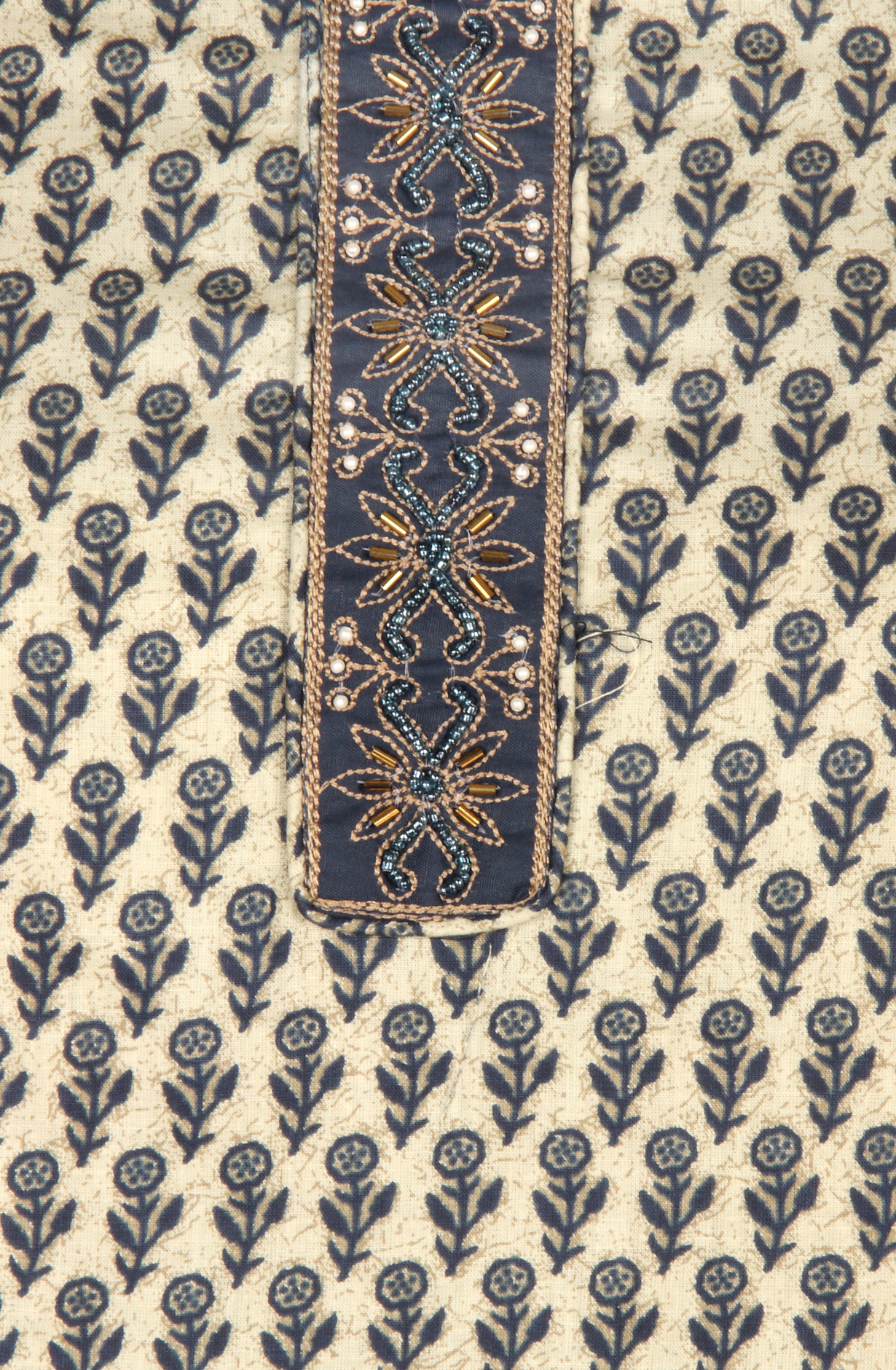 Blue Cotton Printed Salwar Suit with Dupatta - 983-4126B