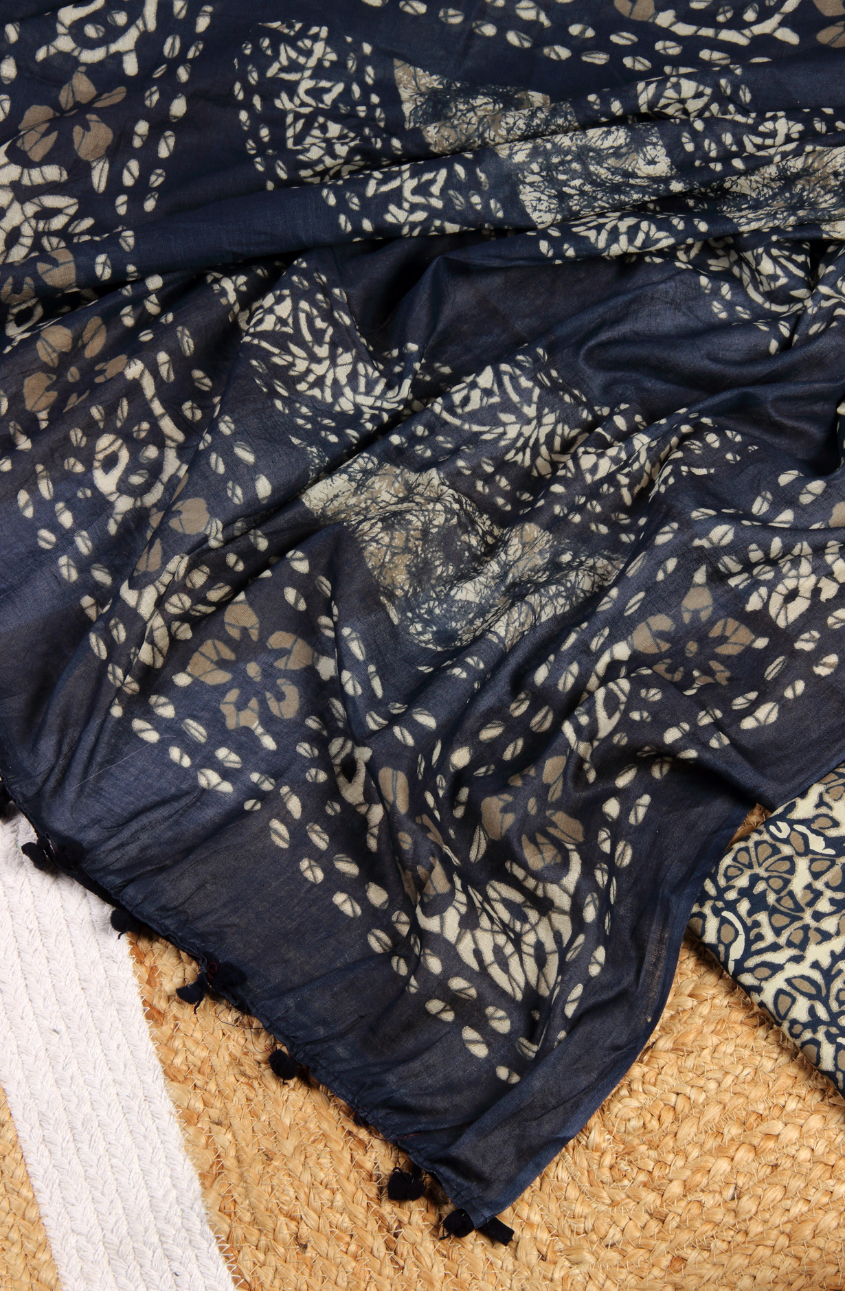 Multi-coloured Cotton Printed Unstitched Dress Material - 983-4188