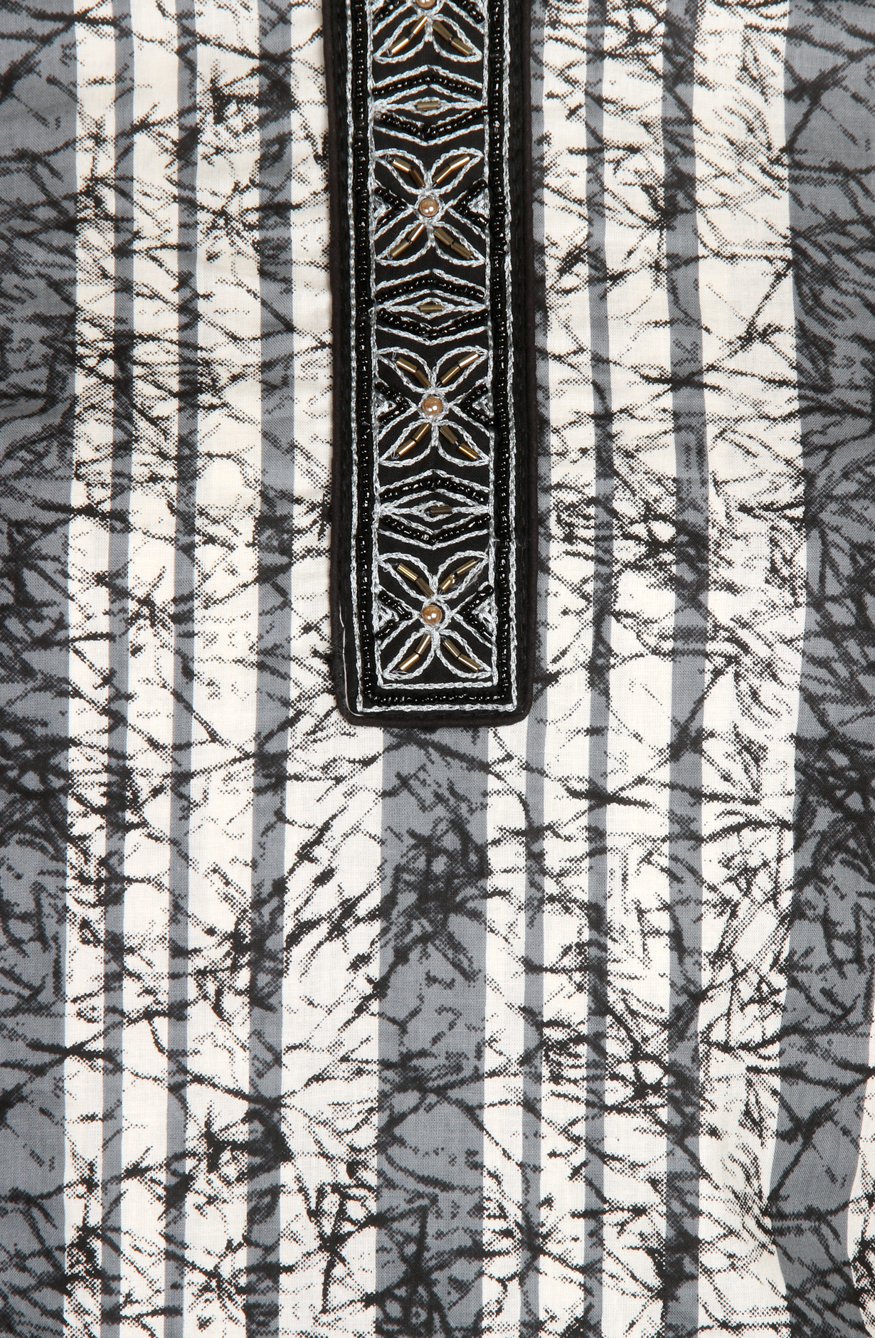 Black Cotton Printed Unstitched Salwar Suit - 983-4191