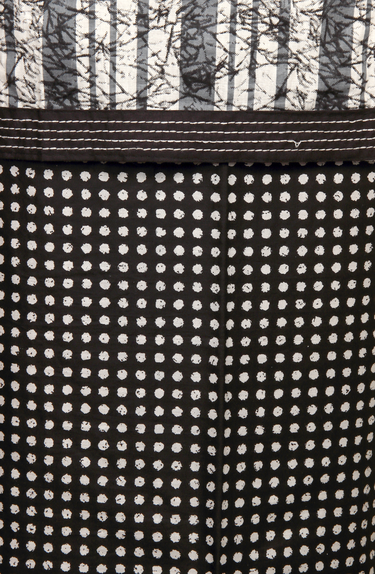 Black Cotton Printed Unstitched Salwar Suit - 983-4191