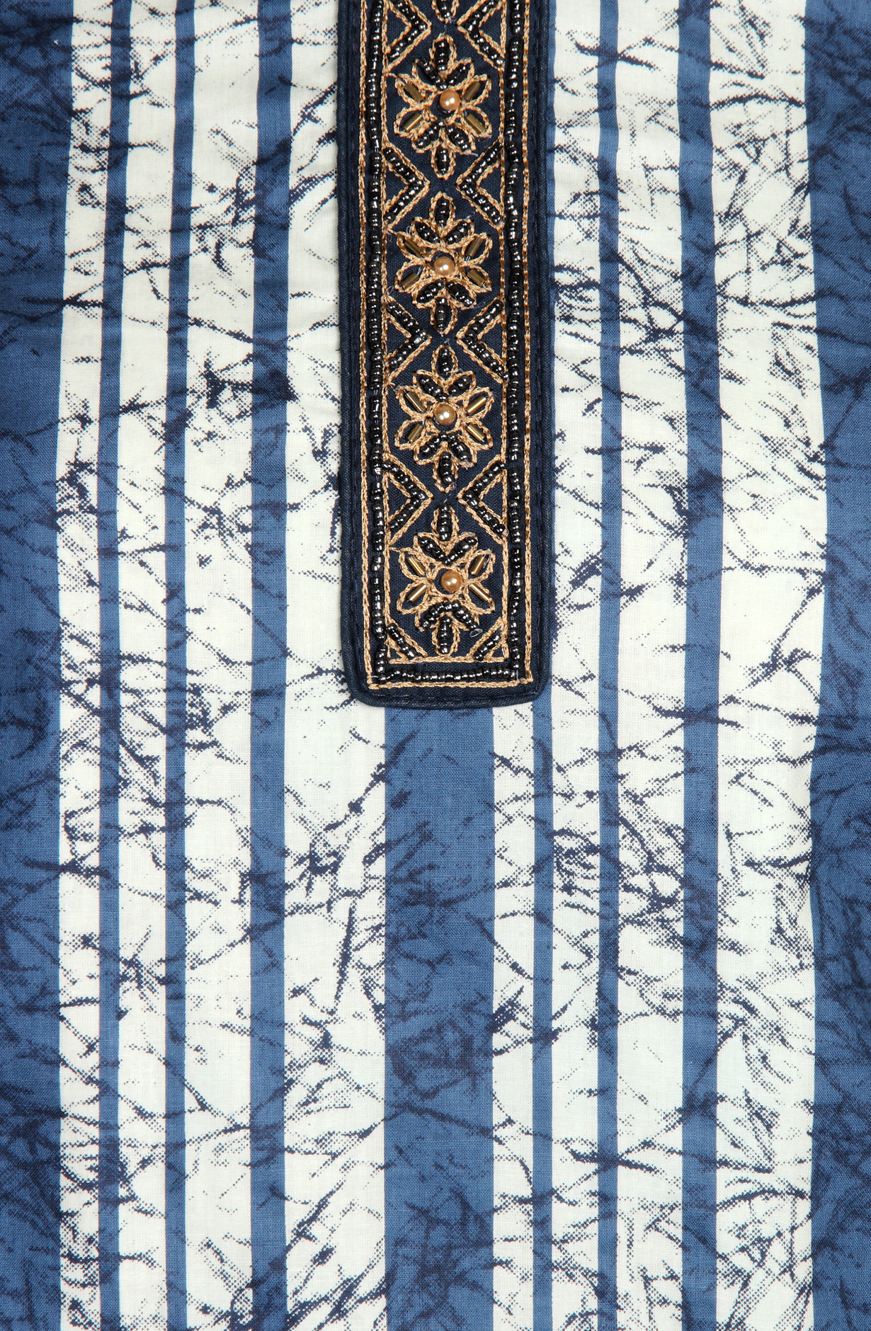 Blue Cotton Printed Unstitched Salwar Suit - 983-4191A