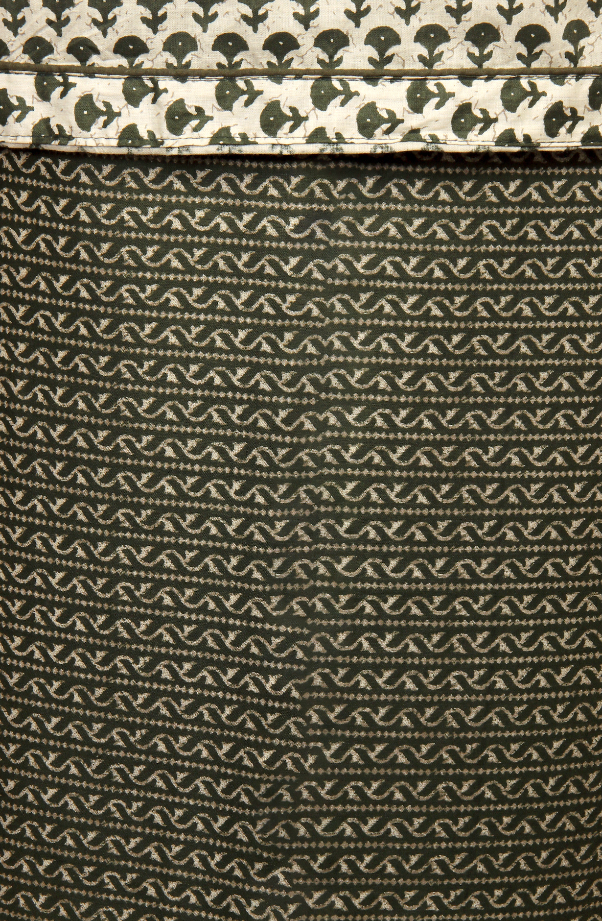 Bottle Green Cotton Printed Unstitched Salwar Suit - 983-4259-1A