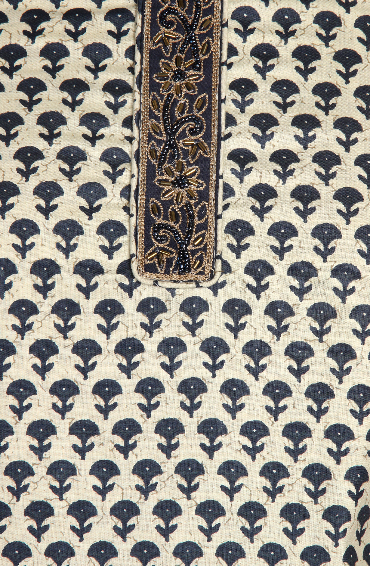 Blue Cotton Printed Unstitched Salwar Suit - 983-4259-1C