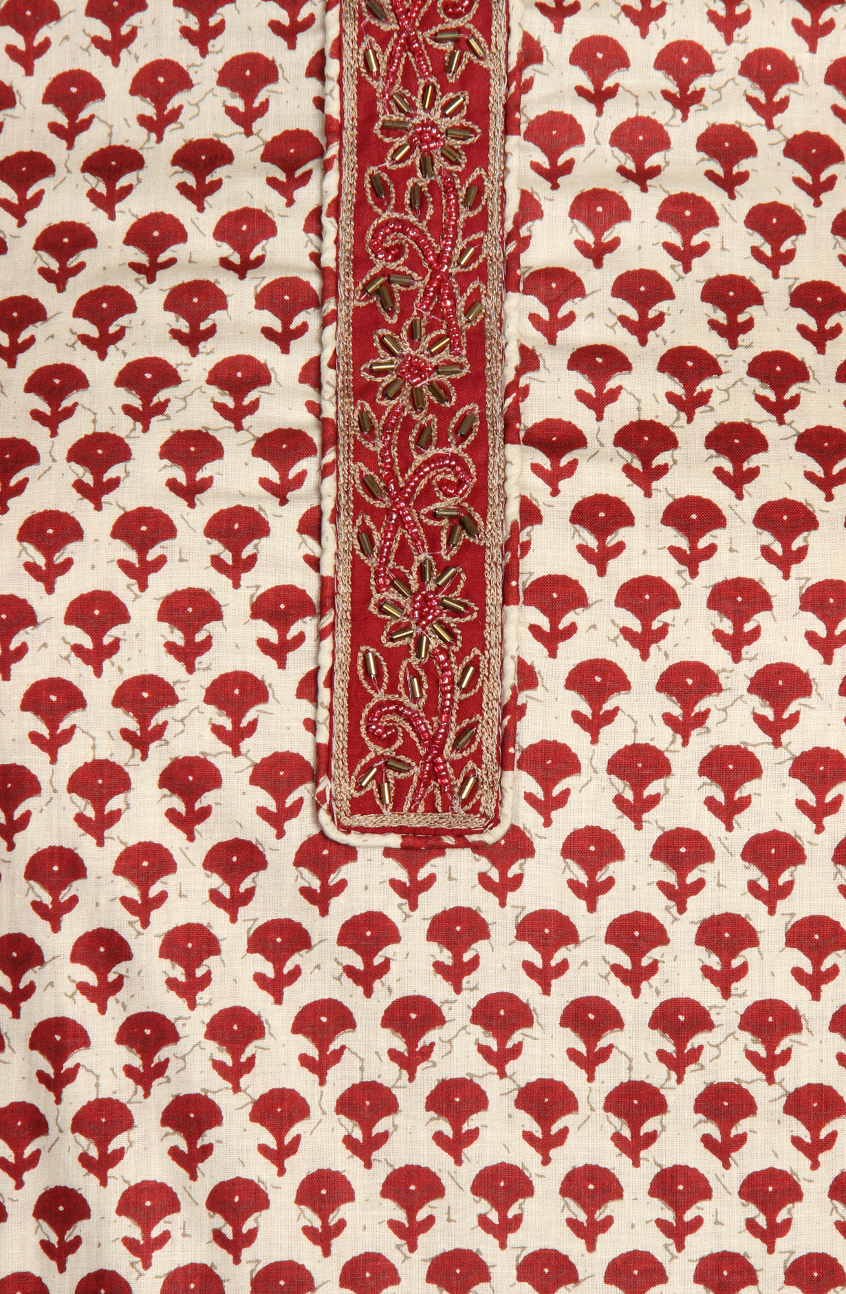 Maroon Cotton Printed Unstitched Salwar Suit - 983-4259-1D