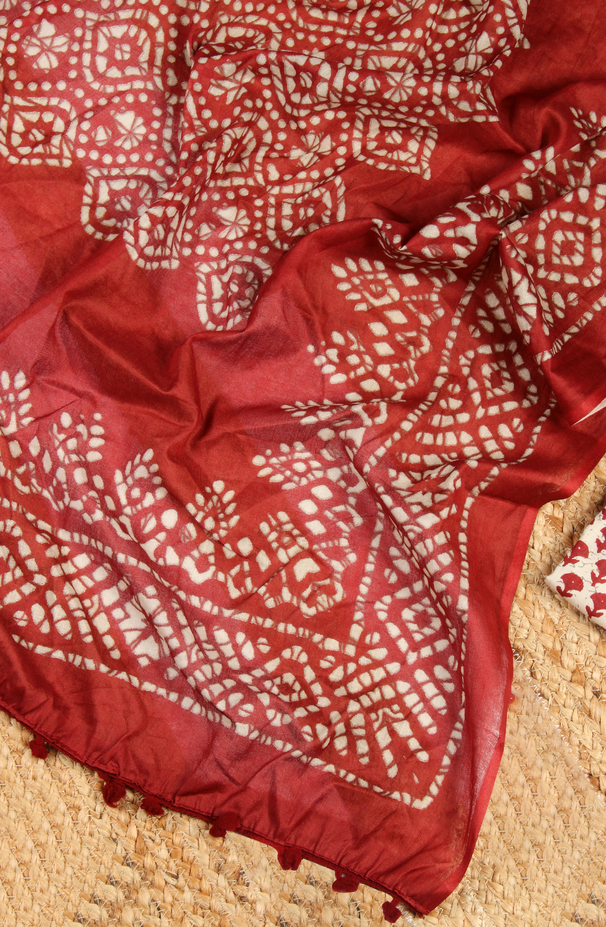 Maroon Cotton Printed Unstitched Salwar Suit - 983-4259-1D