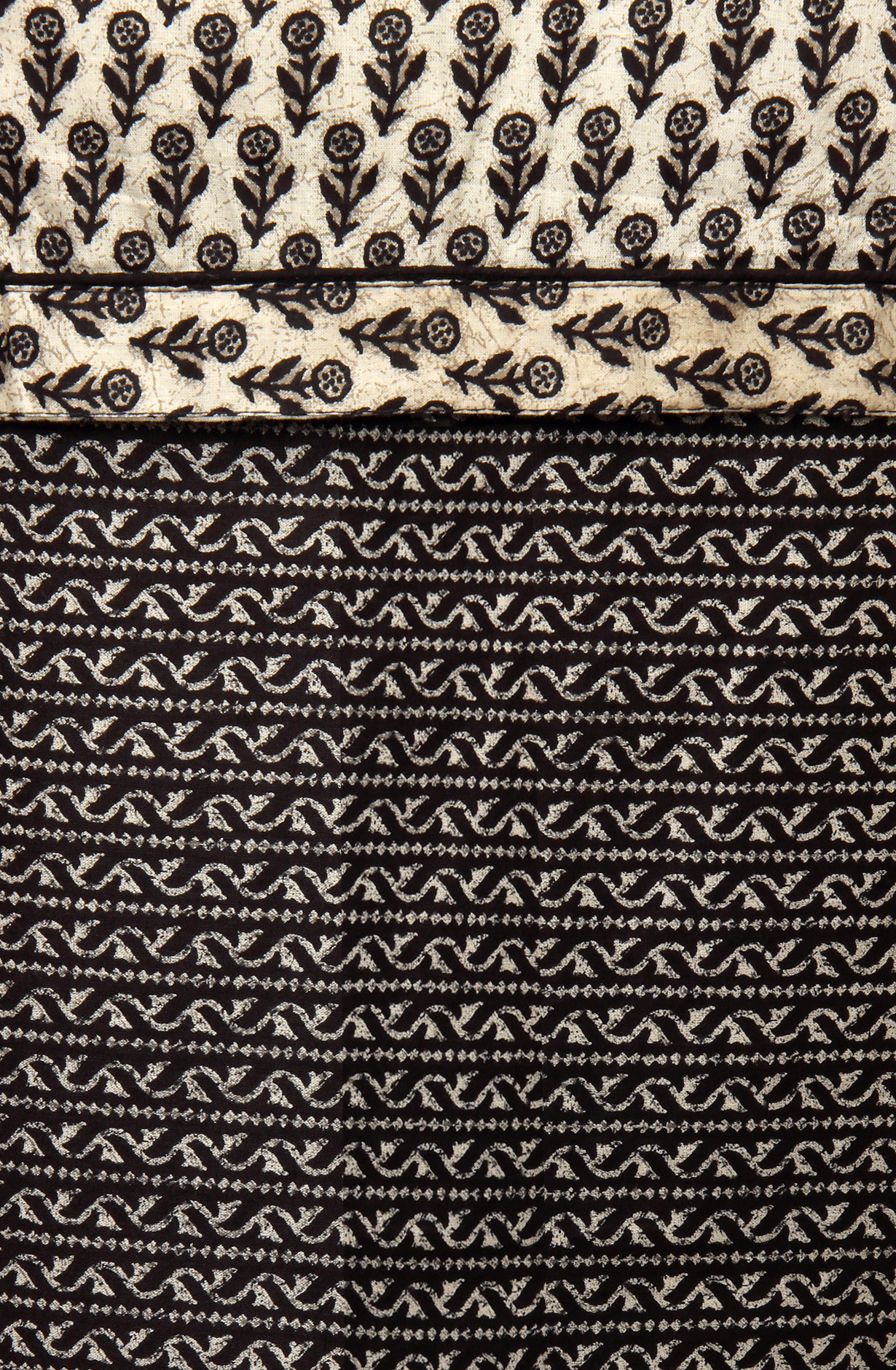 Black Cotton Printed Unstitched Salwar Suit - 983-4259C