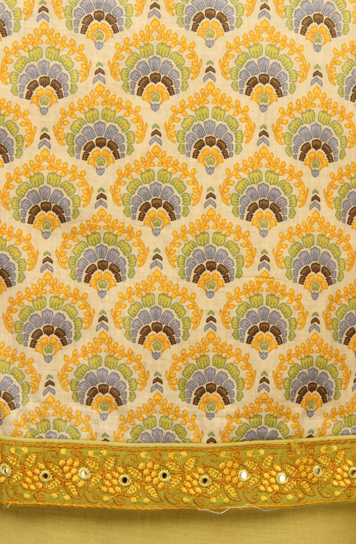 Multi-coloured Cotton Unstitched Printed Salwar Dress Material - 983-4267C