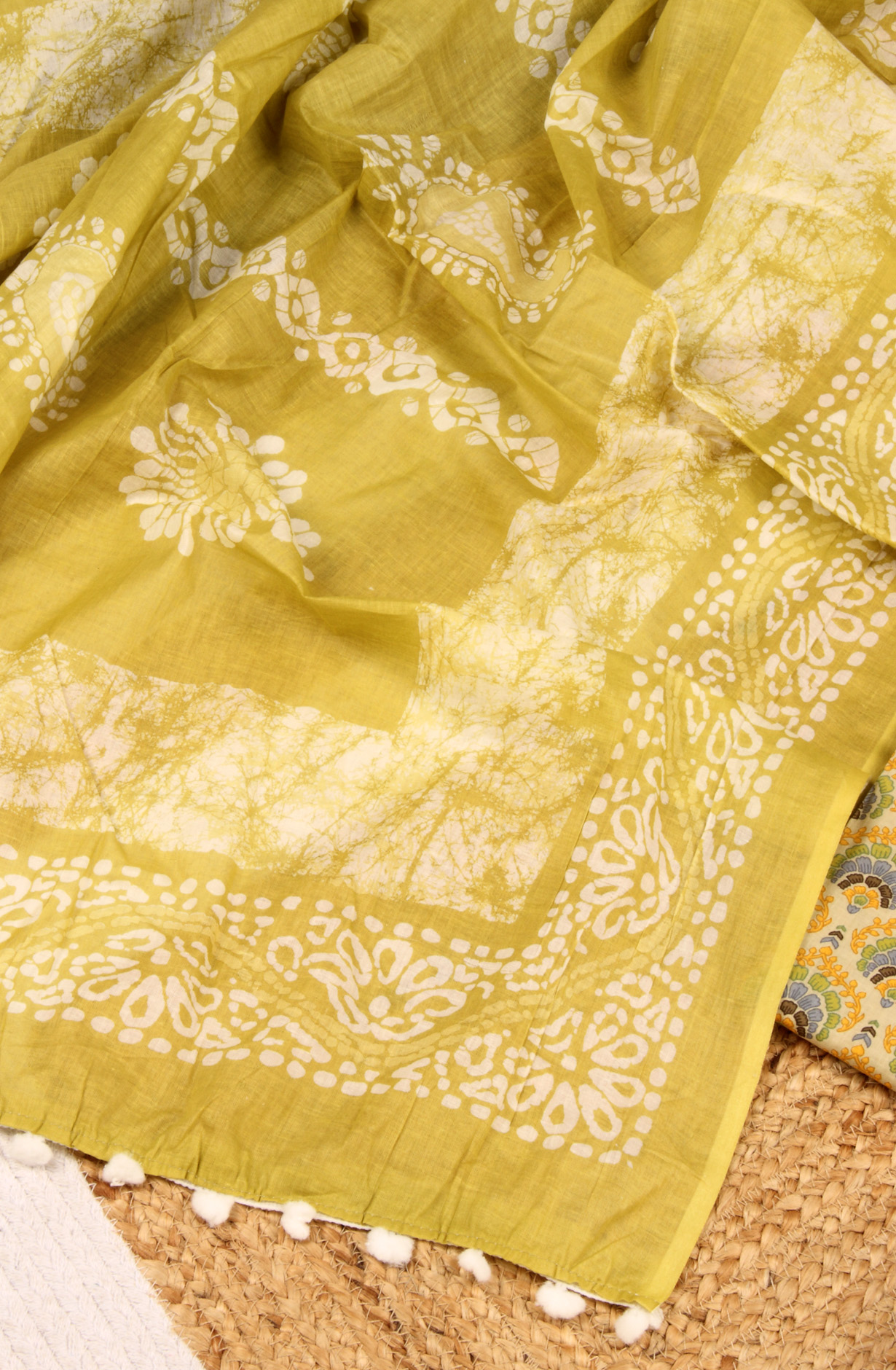 Multi-coloured Cotton Unstitched Printed Salwar Dress Material - 983-4267C