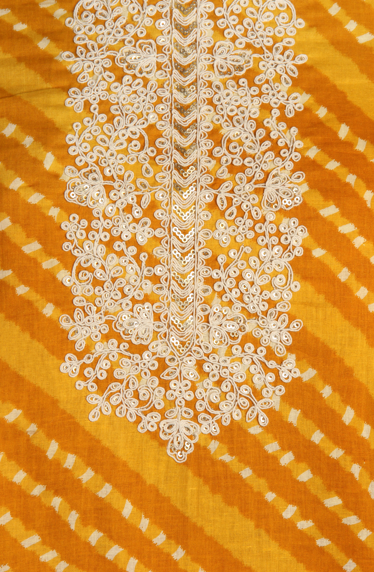 Mustard Cotton Printed Unstitched Salwar Dress Material - 983-4369A