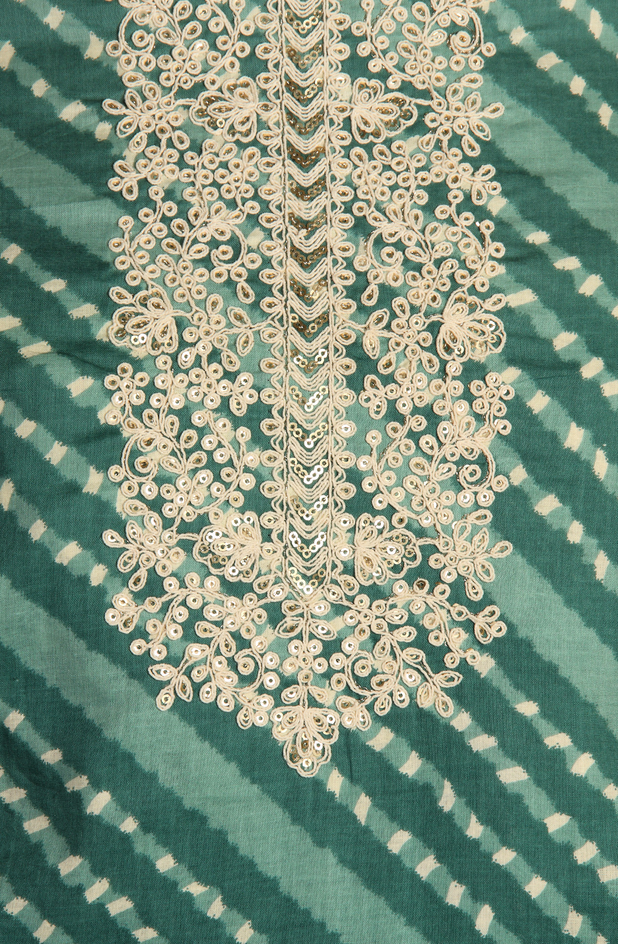 Green Cotton Printed Unstitched Salwar Dress Material - 983-4369C