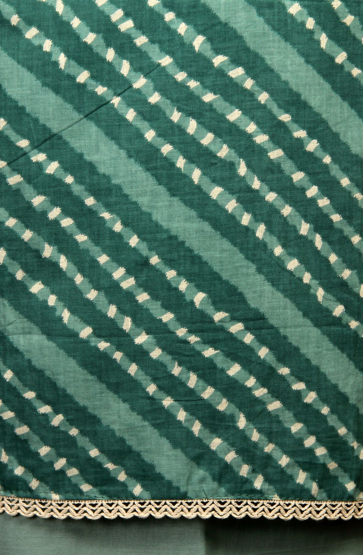 Green Cotton Printed Unstitched Salwar Dress Material - 983-4369C