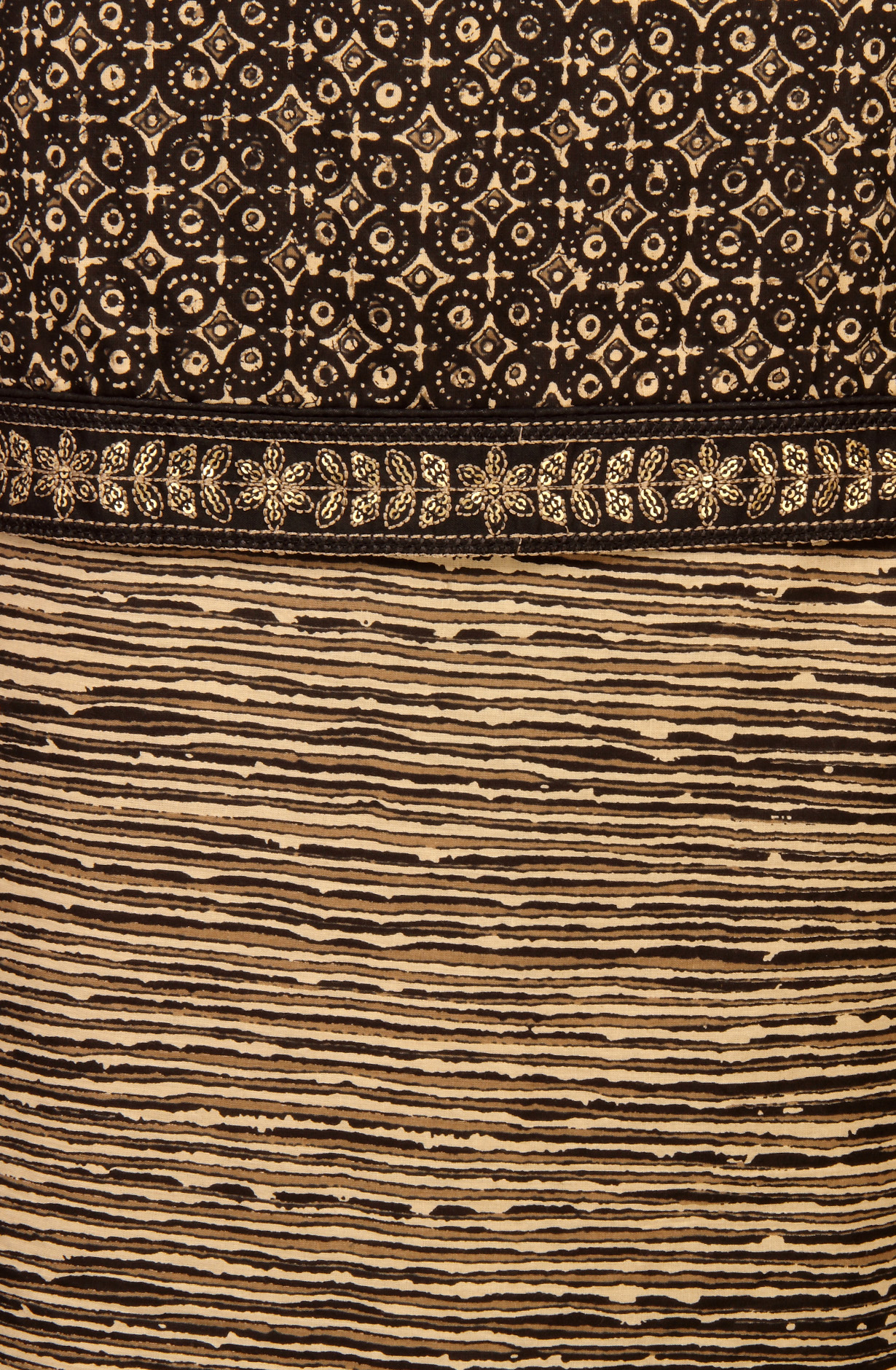 Black Cotton Unstitched Printed Salwar Dress Material - 983-4376