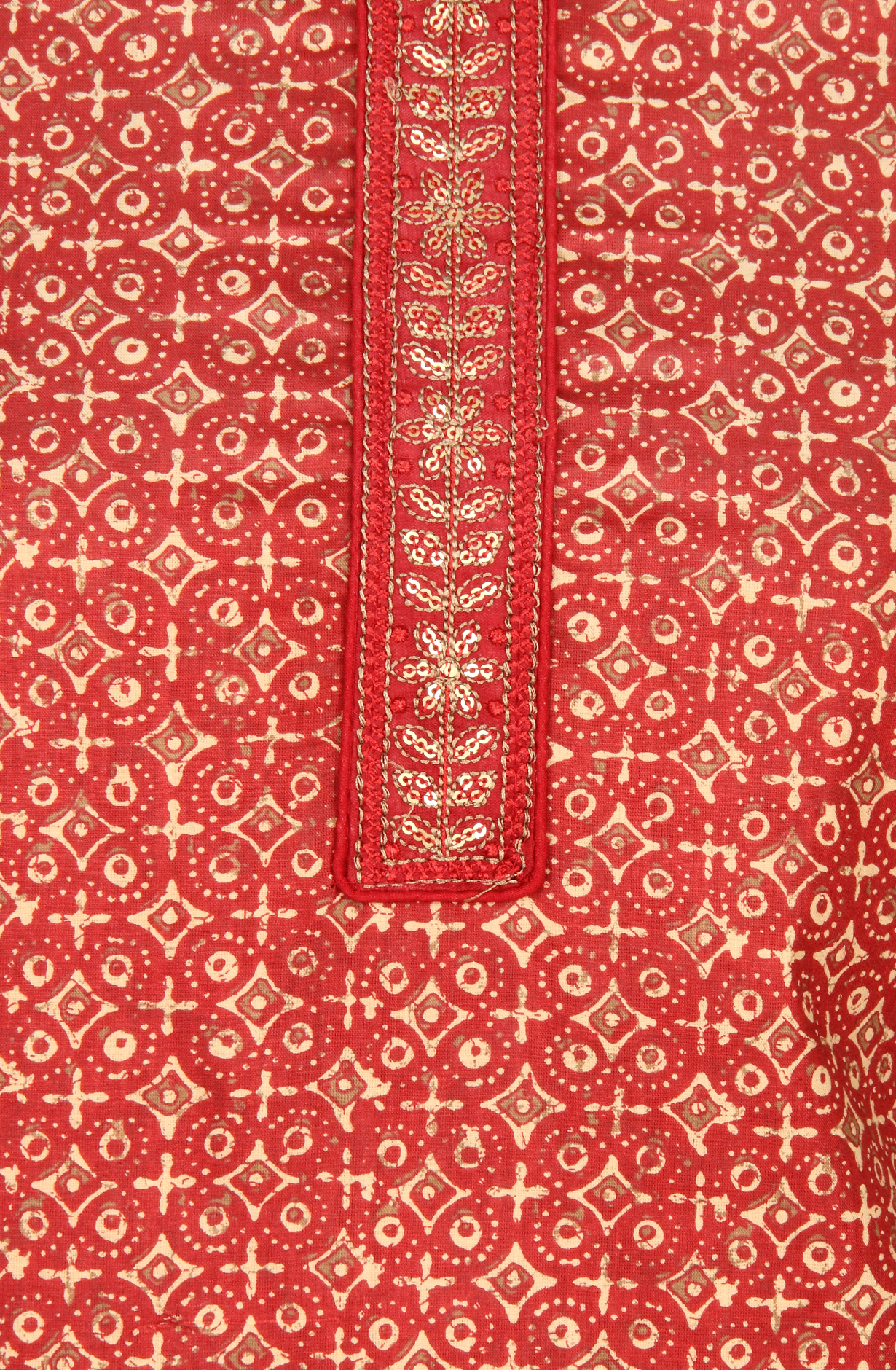 Maroon Cotton Unstitched Printed Salwar Dress Material - 983-4376A