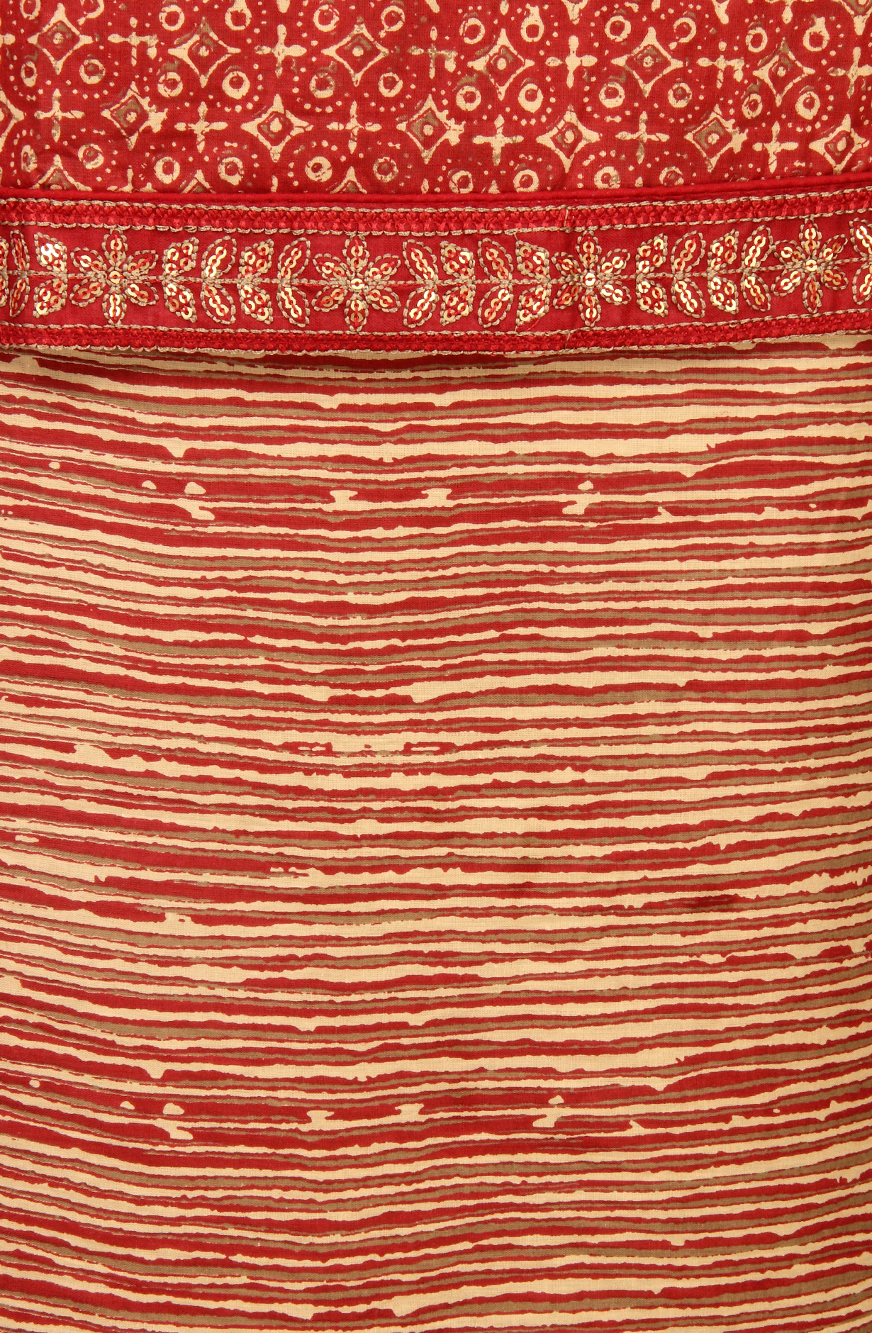 Maroon Cotton Unstitched Printed Salwar Dress Material - 983-4376A