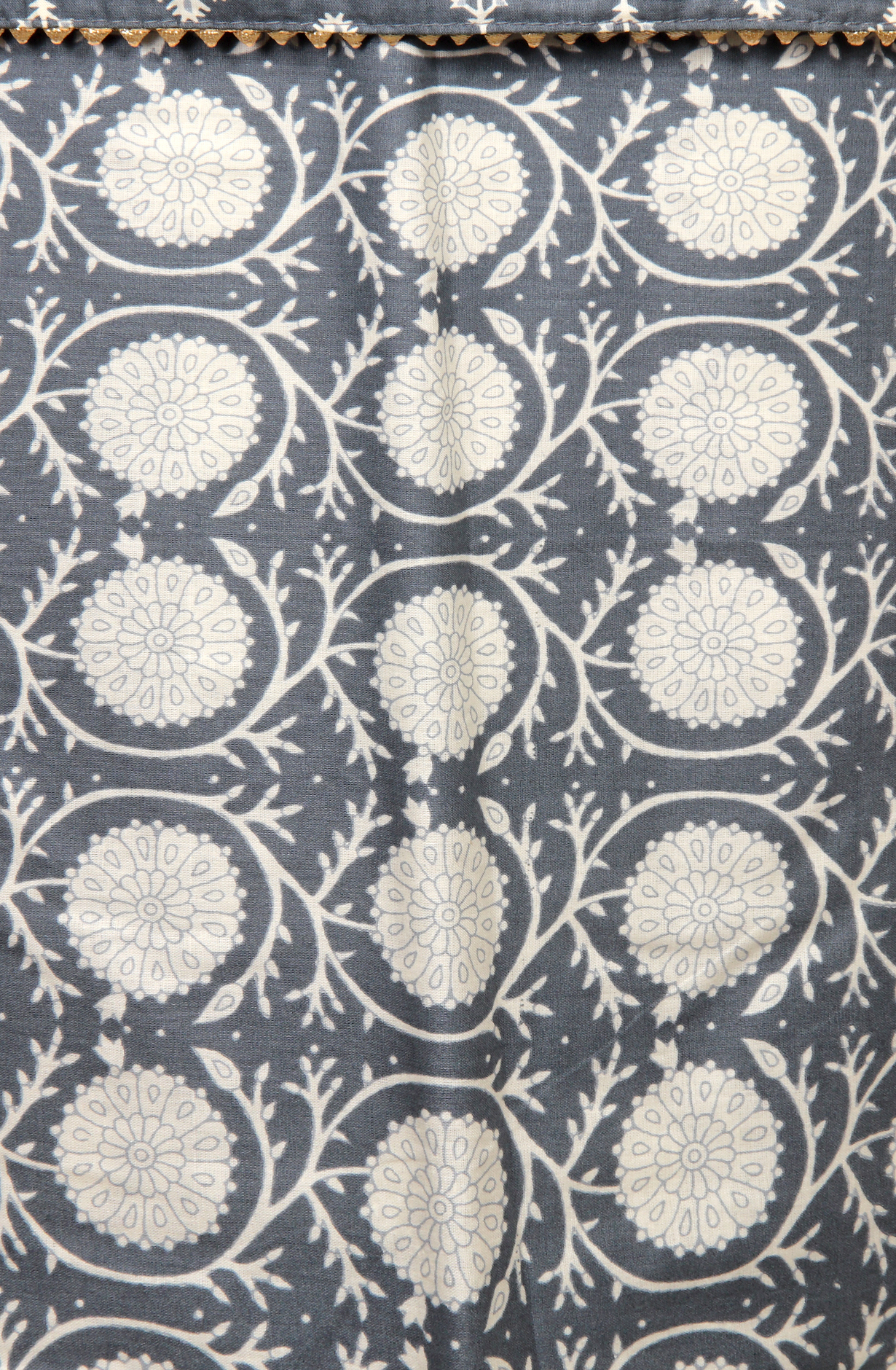 Grey Cotton Printed Unstitched Salwar Suit - 983-4467